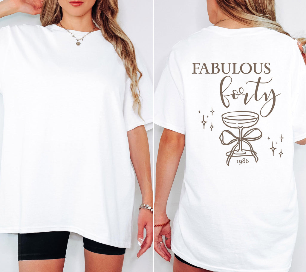 Personalisiertes Geschenk 40. Geburtstag, Mama, Schwester, Freundin, 1986, Geburtstag Shirt, Geschenkidee vierzig, 40, Birthday, Outfit