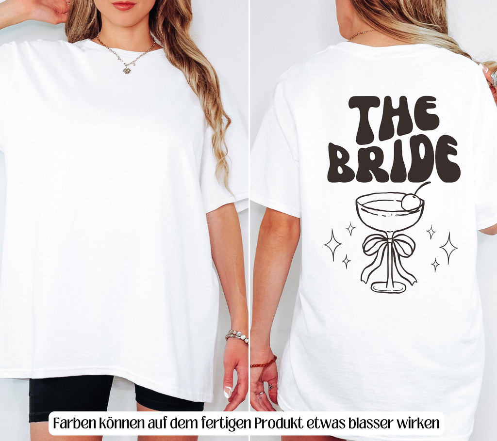 JGA Shirt Backprint, Junggesellinnenabschied Shirts, JGA Shirts braun, Bride, Team, Braut T-Shirt, JGA Frauen, Gruppenshirt, Herbst, dunkel