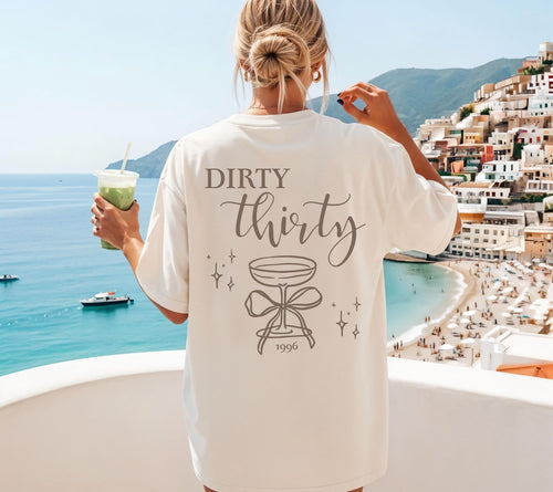 Geburtstags Shirt, Dirty Thirty, 1996, personalisiertes 30. Geburtstag T-Shirt, Geschenkidee dreißig, 30 Jahre, Geburtstagsshirt, Party