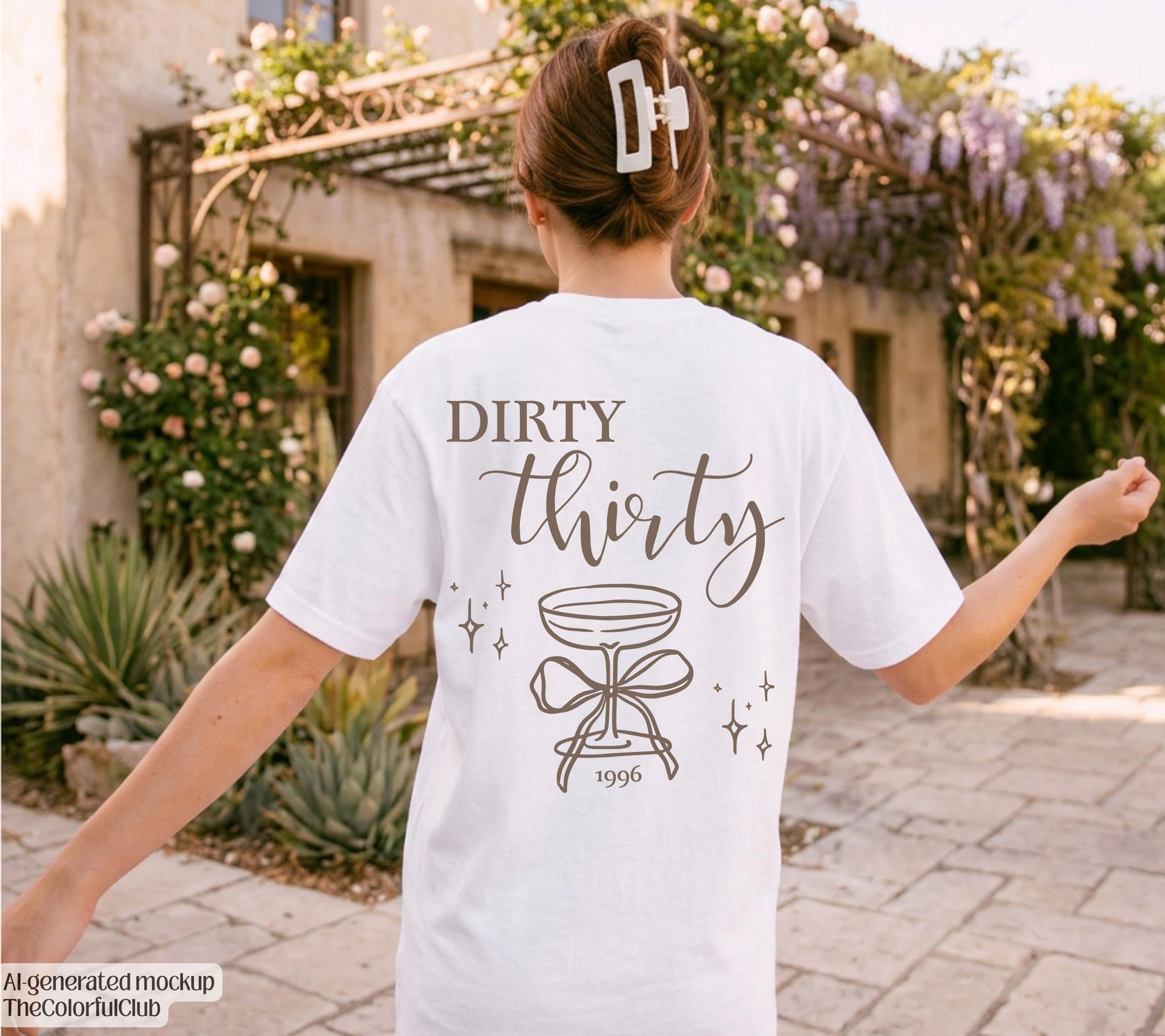Geburtstags Shirt, Dirty Thirty, 1996, personalisiertes 30. Geburtstag T-Shirt, Geschenkidee dreißig, 30 Jahre, Geburtstagsshirt, Party