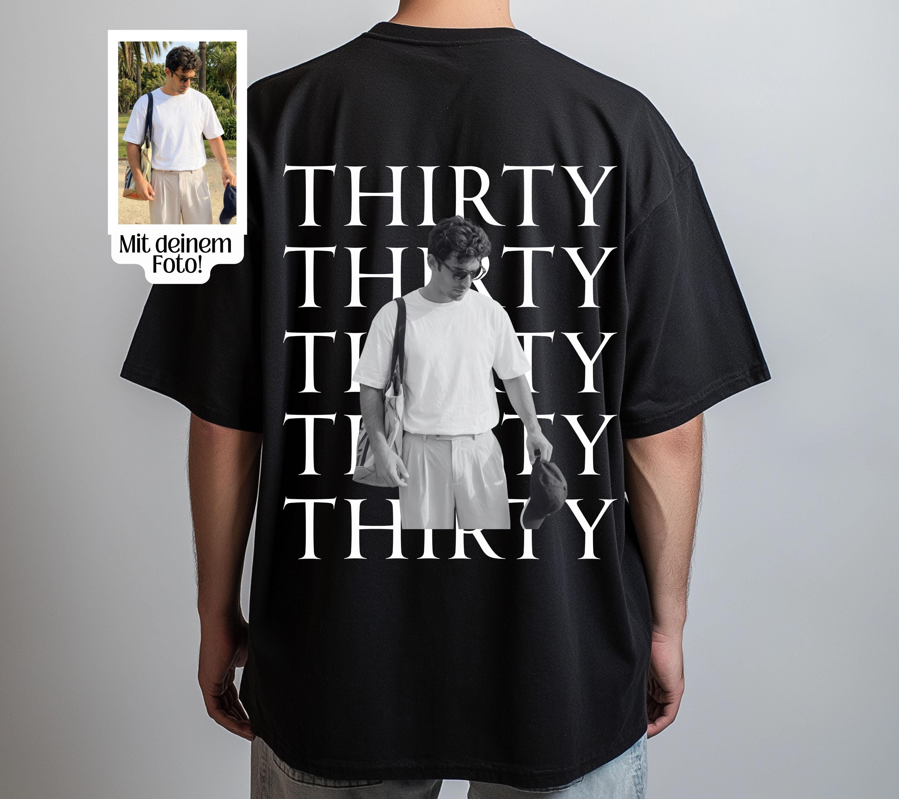 Shirt Geburtstag mit Foto Männer, Geburtstags Shirt, est 1996, personalisiertes 30. Geburtstag Shirt, Geschenkidee dreißig, 30 Jahre, Herren