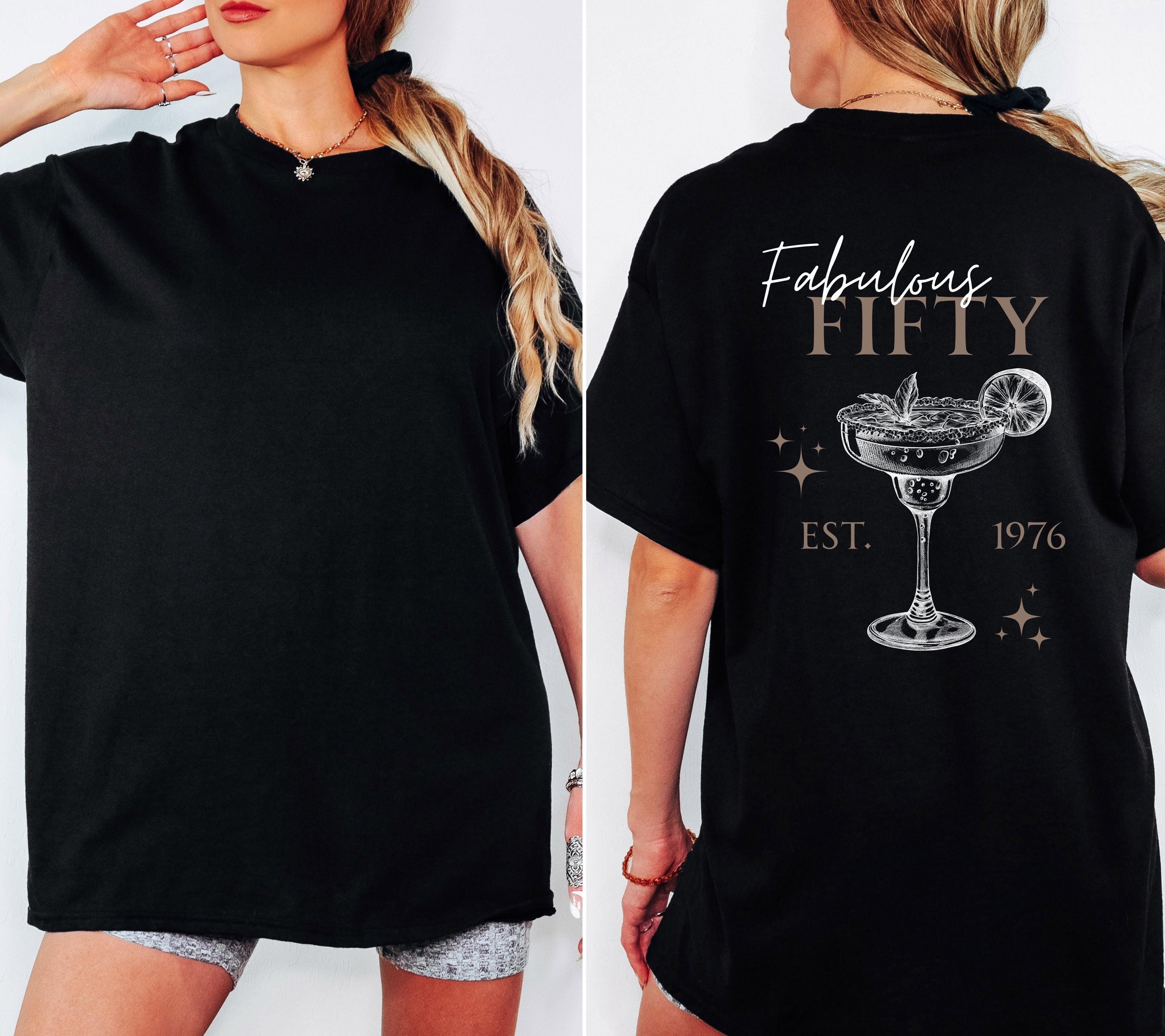 Fabulous Fifty Shirt, Geburtstag Shirt, est 1976, personalisiertes 50. Geburtstag T-Shirt, Geschenkidee Geburtstag fünfzig, 60, Birthday