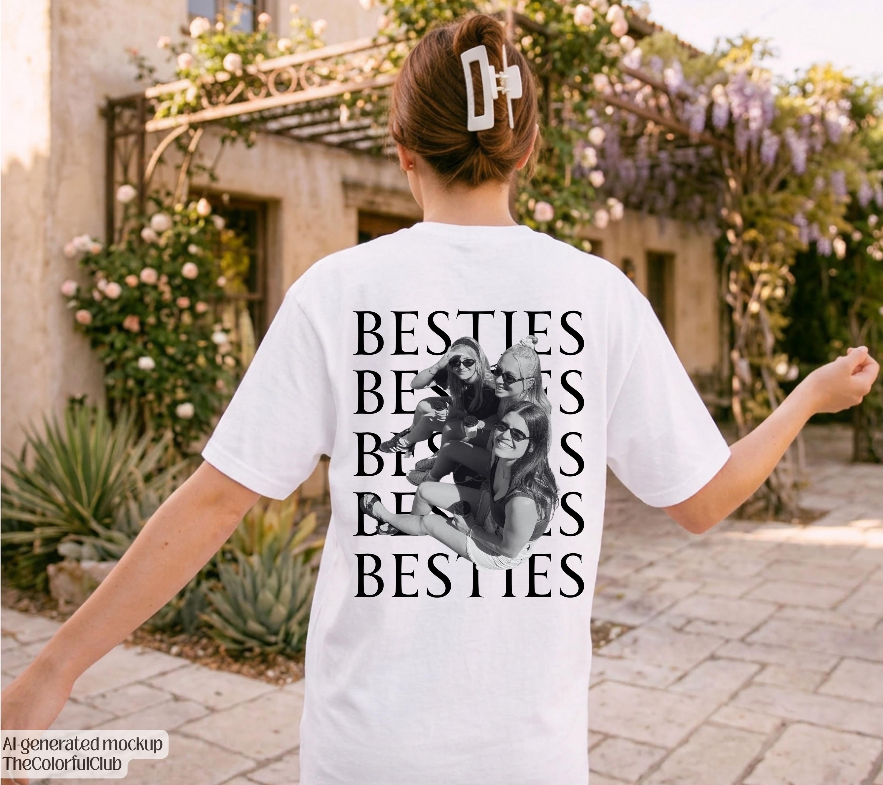 Beste Freundin Shirt, Bestie Shirt, Backprint Damen, mit Foto, Geschenkidee Freundin, Freundinnen, BFF, Best Friends Outfit, Freundschaft