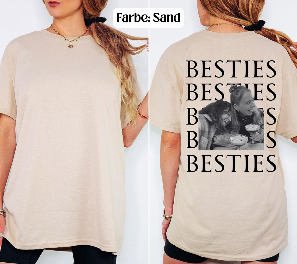 Beste Freundin Shirt, Bestie Shirt, Backprint Damen, mit Foto, Geschenkidee Freundin, Freundinnen, BFF, Best Friends Outfit, Freundschaft