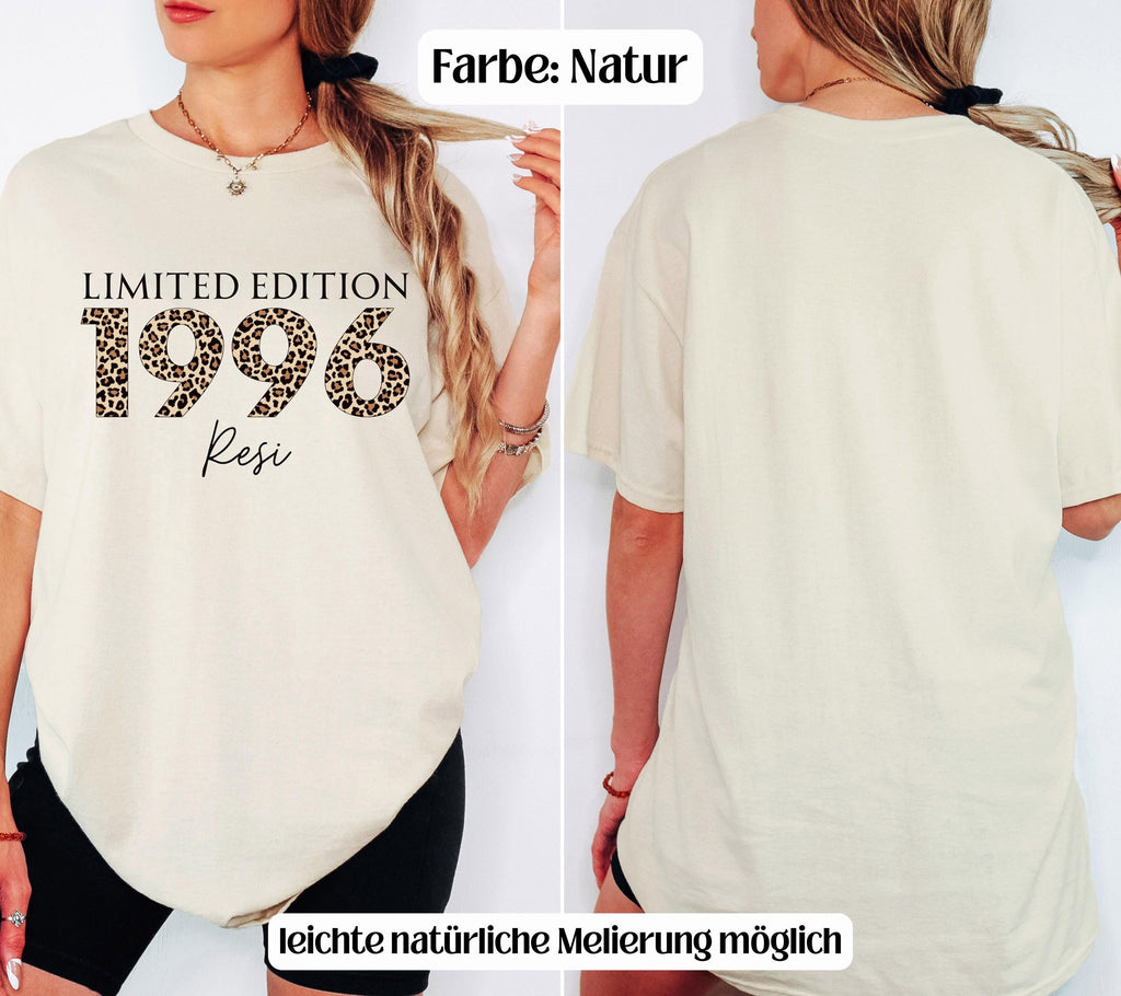 Personalisiertes Geschenk 30. Geburtstag, Geburtstags Shirt, Limited Edition 1996, Geschenkidee Geburtstag dreißig, 30 Jahre, Birthday, Name