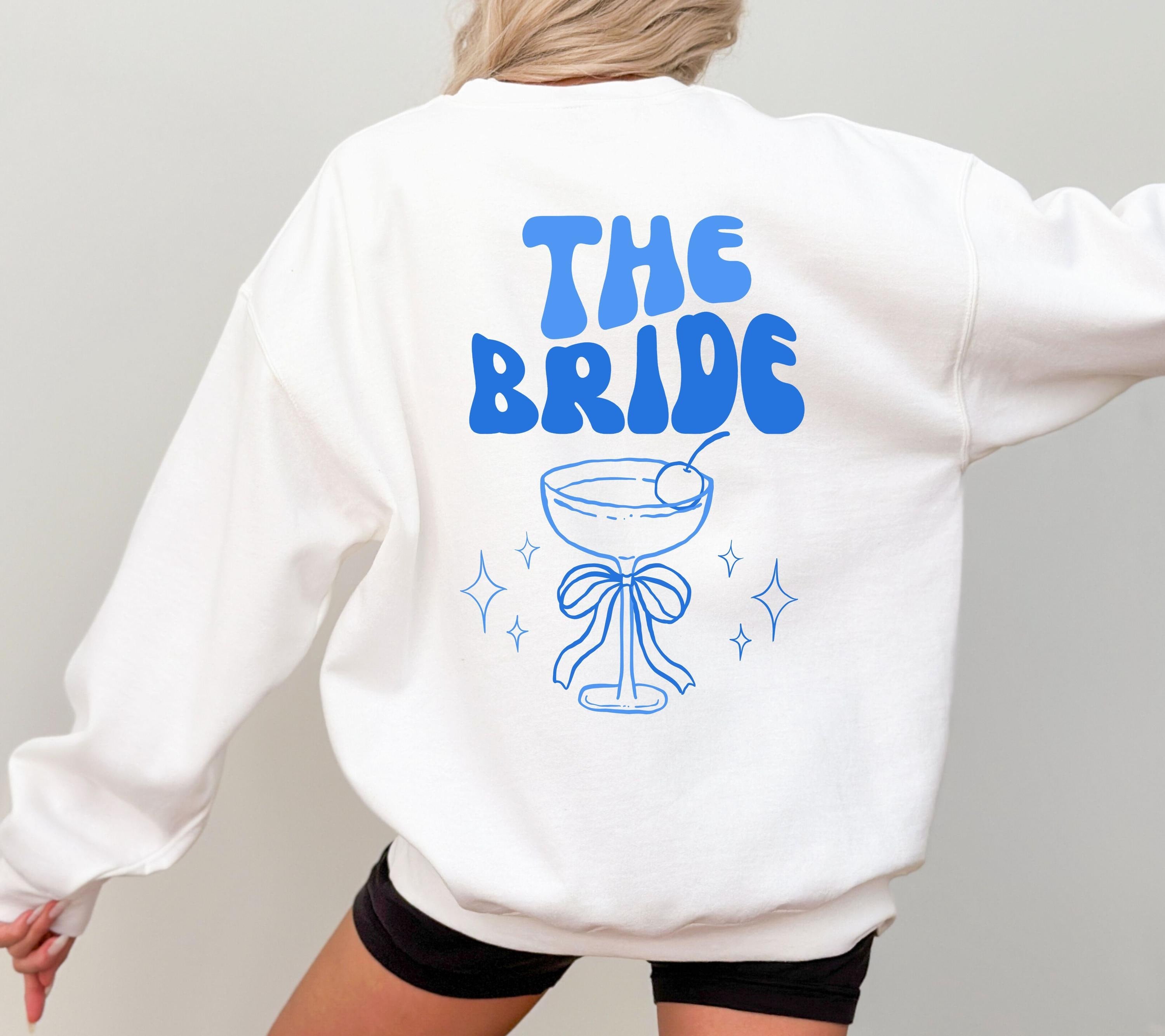 Braut Pullover, Bride Sweater, Team JGA Pulli, Crew, Junggesellenabschied, Hochzeit, Geschenk, Brautjungfer, JGA Frauen, Gruppe, Hoodie blau