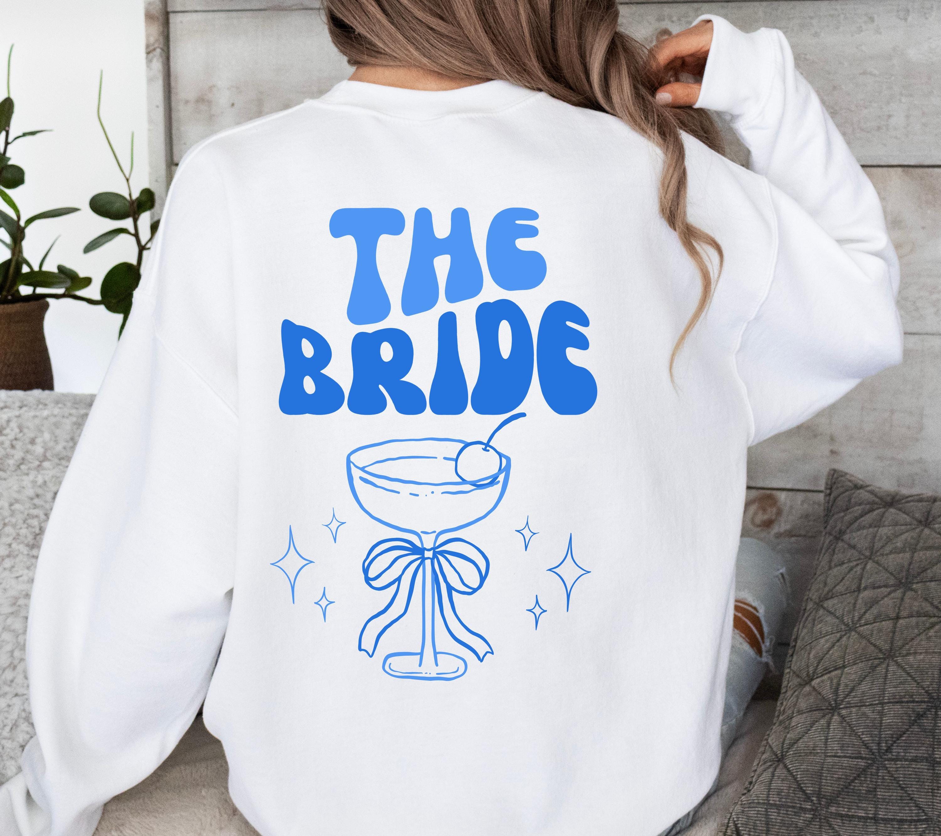 Braut Pullover, Bride Sweater, Team JGA Pulli, Crew, Junggesellenabschied, Hochzeit, Geschenk, Brautjungfer, JGA Frauen, Gruppe, Hoodie blau
