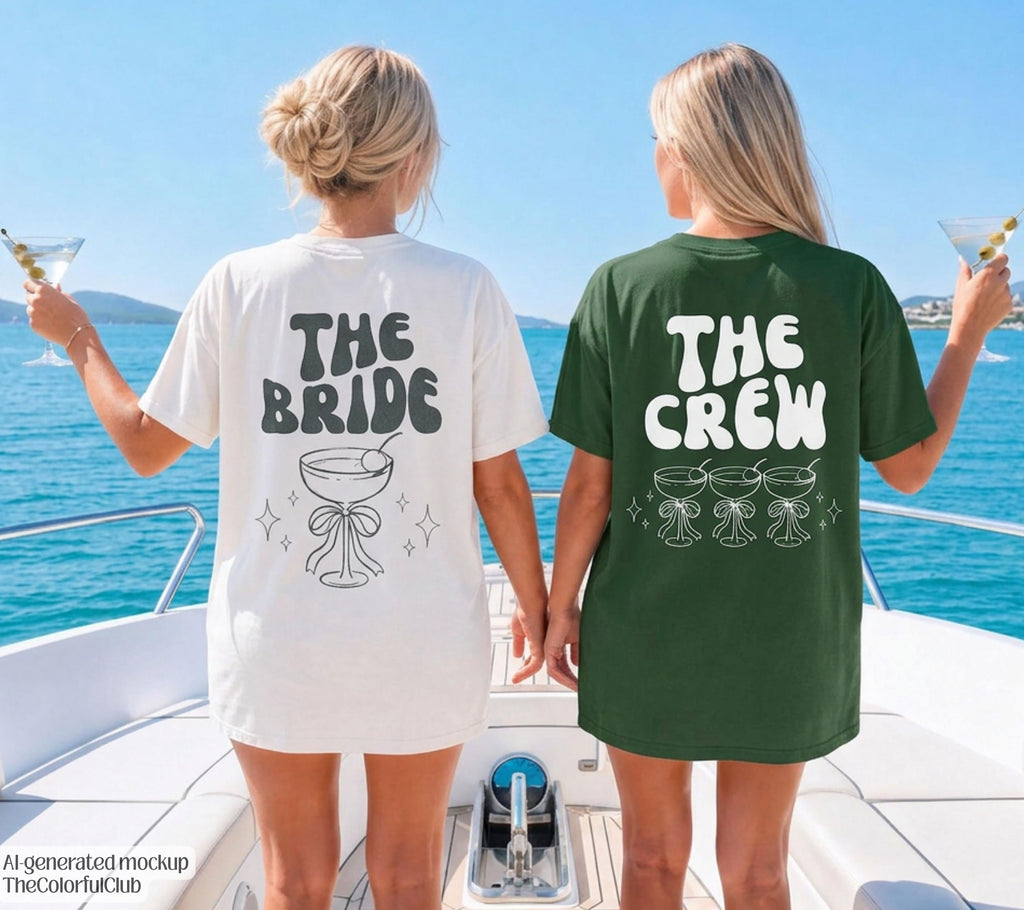 JGA Shirt Backprint, Junggesellinnenabschied Shirts, JGA Shirts grün, Bride, Team, Braut T-Shirt, JGA Frauen, Gruppenshirt, Hochzeit Shirt