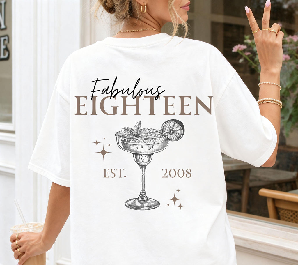 Personalisiertes Geschenk 18. Geburtstag, Geburtstagsshirt, Birthday Shirt, 18, Achtzen, Freundin, Schwester, Tochter, Outfit, 2008, Frauen
