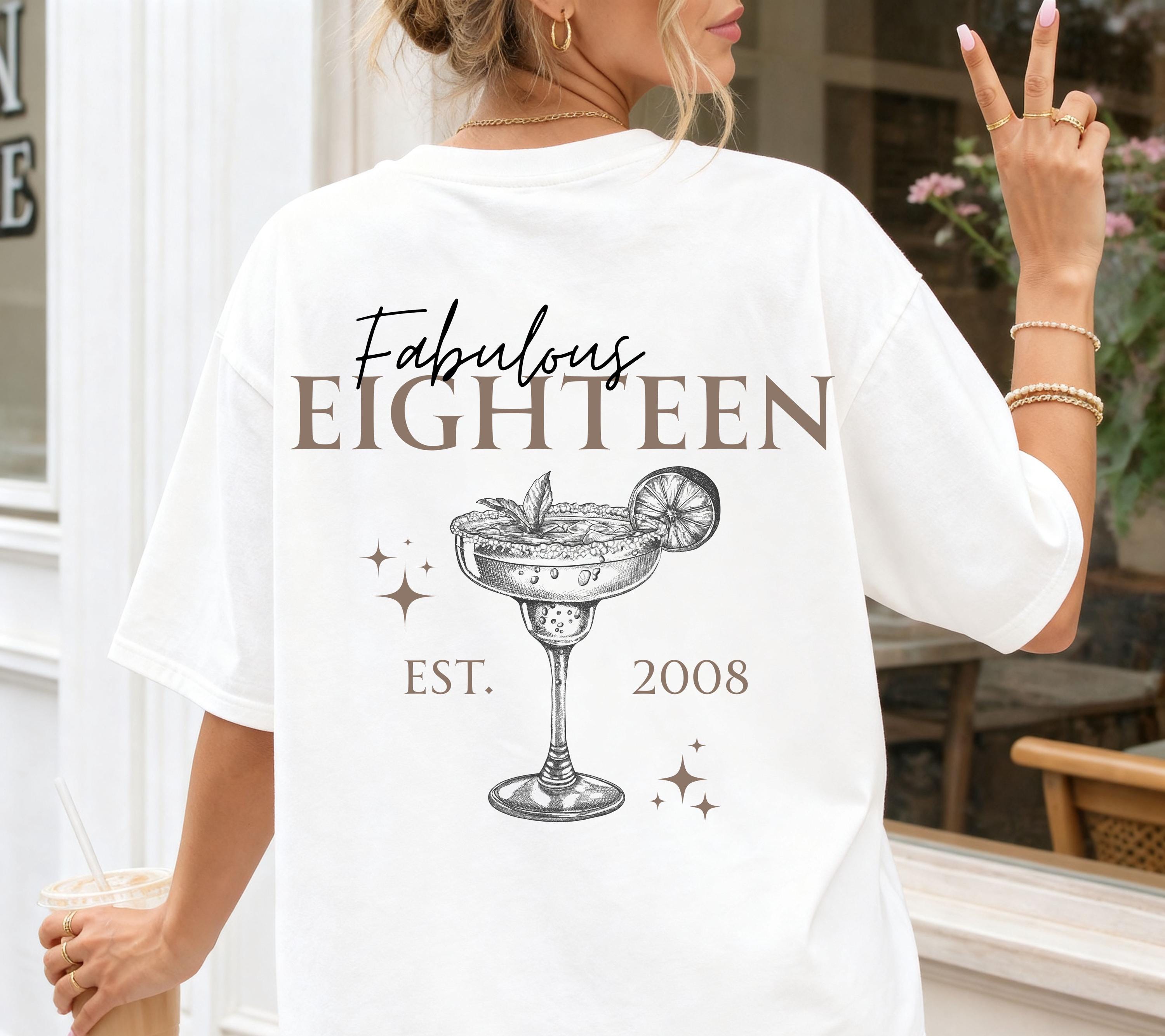 Personalisiertes Geschenk 18. Geburtstag, Geburtstagsshirt, Birthday Shirt, 18, Achtzen, Freundin, Schwester, Tochter, Outfit, 2008, Frauen