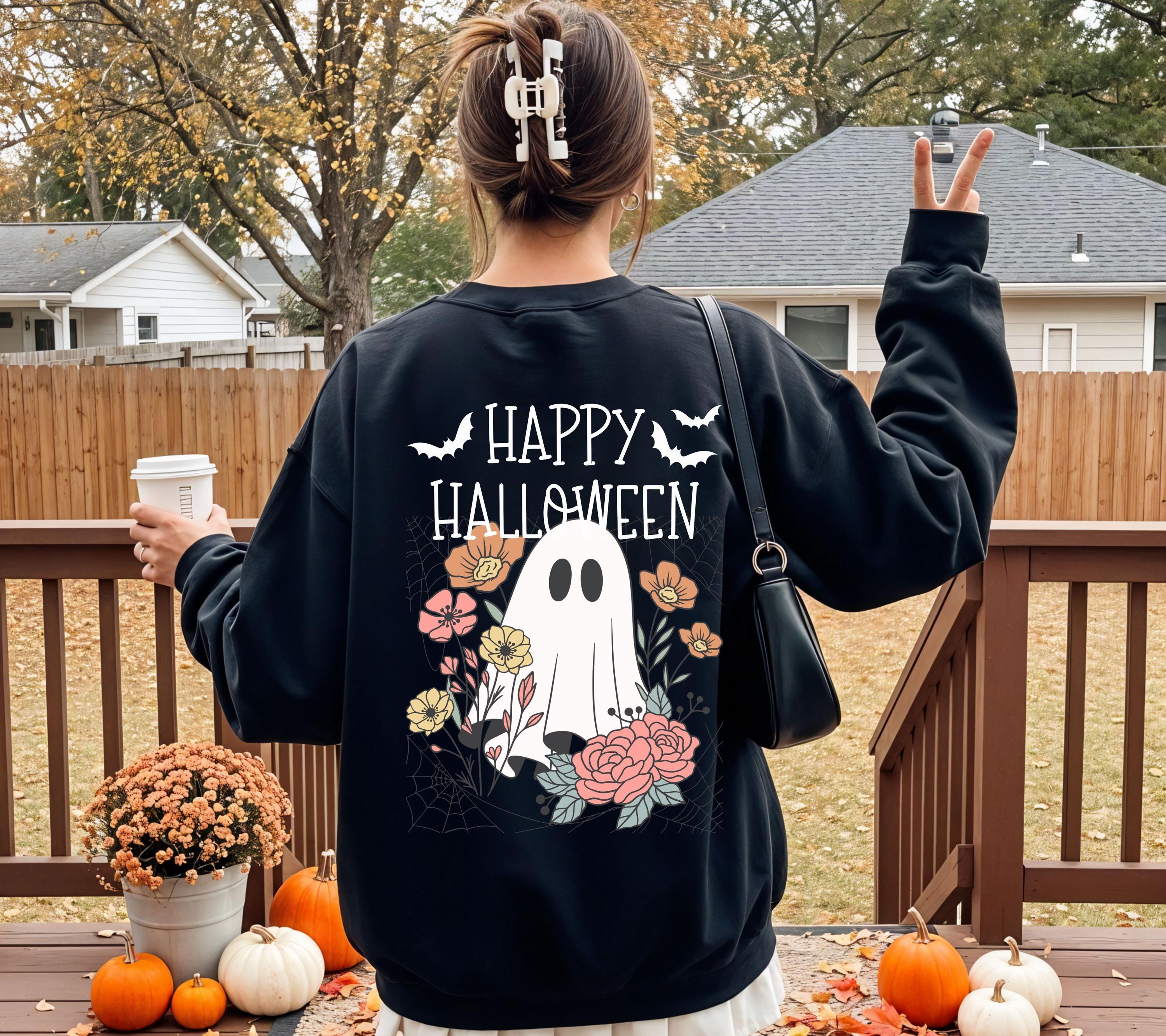 Herbst Pullover, Halloween, Damen Mode Herbst, Gemütlicher Pulli Autumn, braun, Sweatshirt herbstlich, Oversize, Geschenkidee, Gruselig