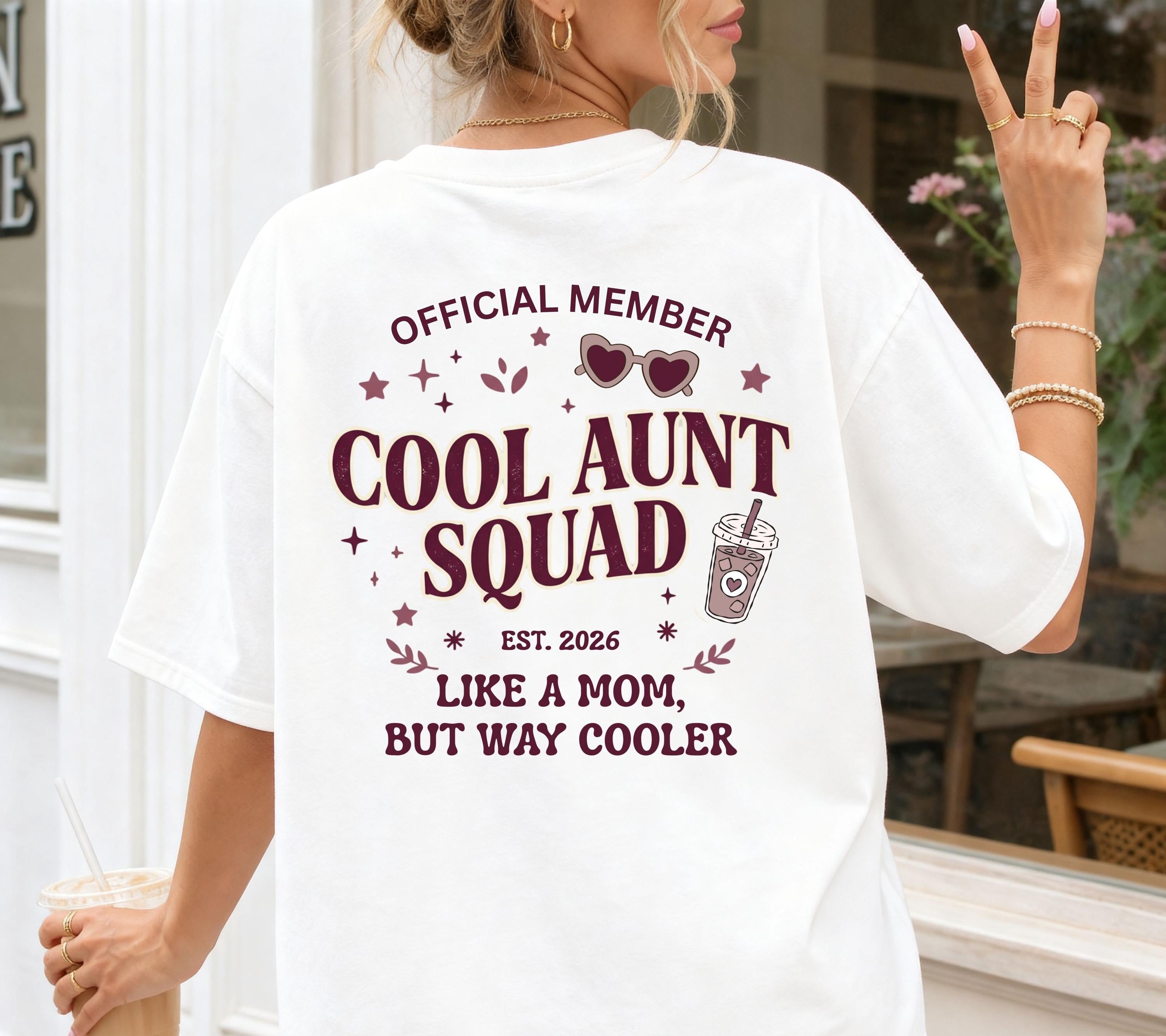 Cool Aunt Club Shirt, Geschenk für Tante, Tante Tshirt, Du wirst Tante, Schwangerschaft verkünden, Geschenk Schwester, Auntie Shirt, Patin