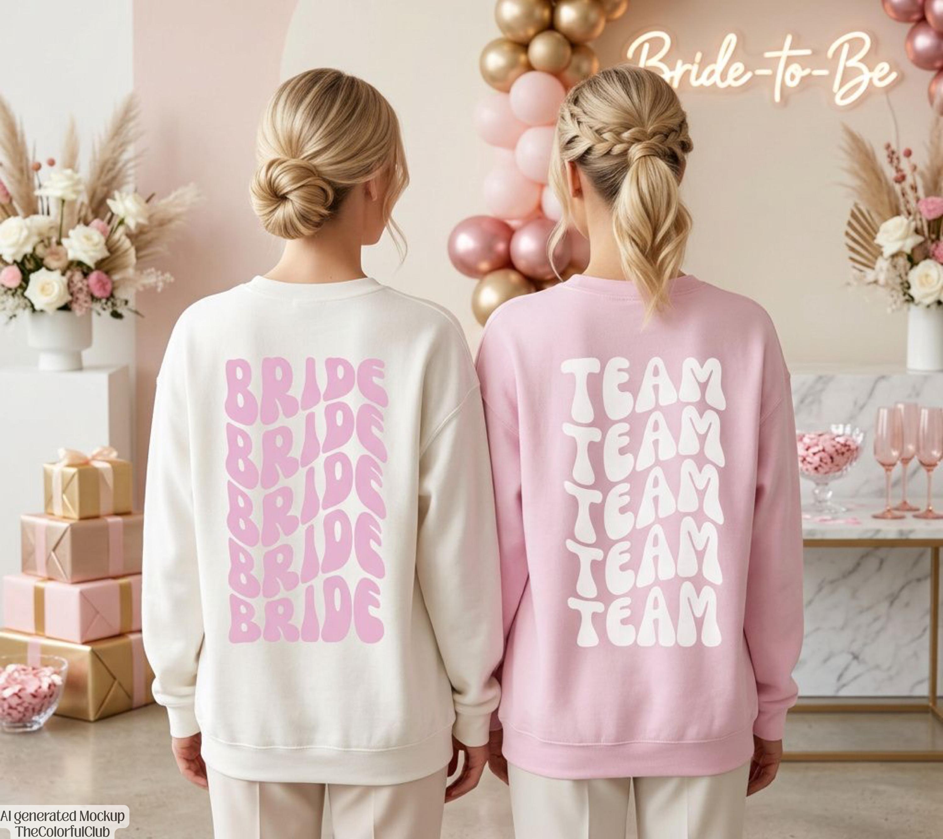 Braut Pullover, JGA Sweater, Pulli Team Bride, Crew, Junggesellenabschied, Hochzeit, Geschenk, Brautjungfer, JGA Frauen, Gruppe, Verlobung
