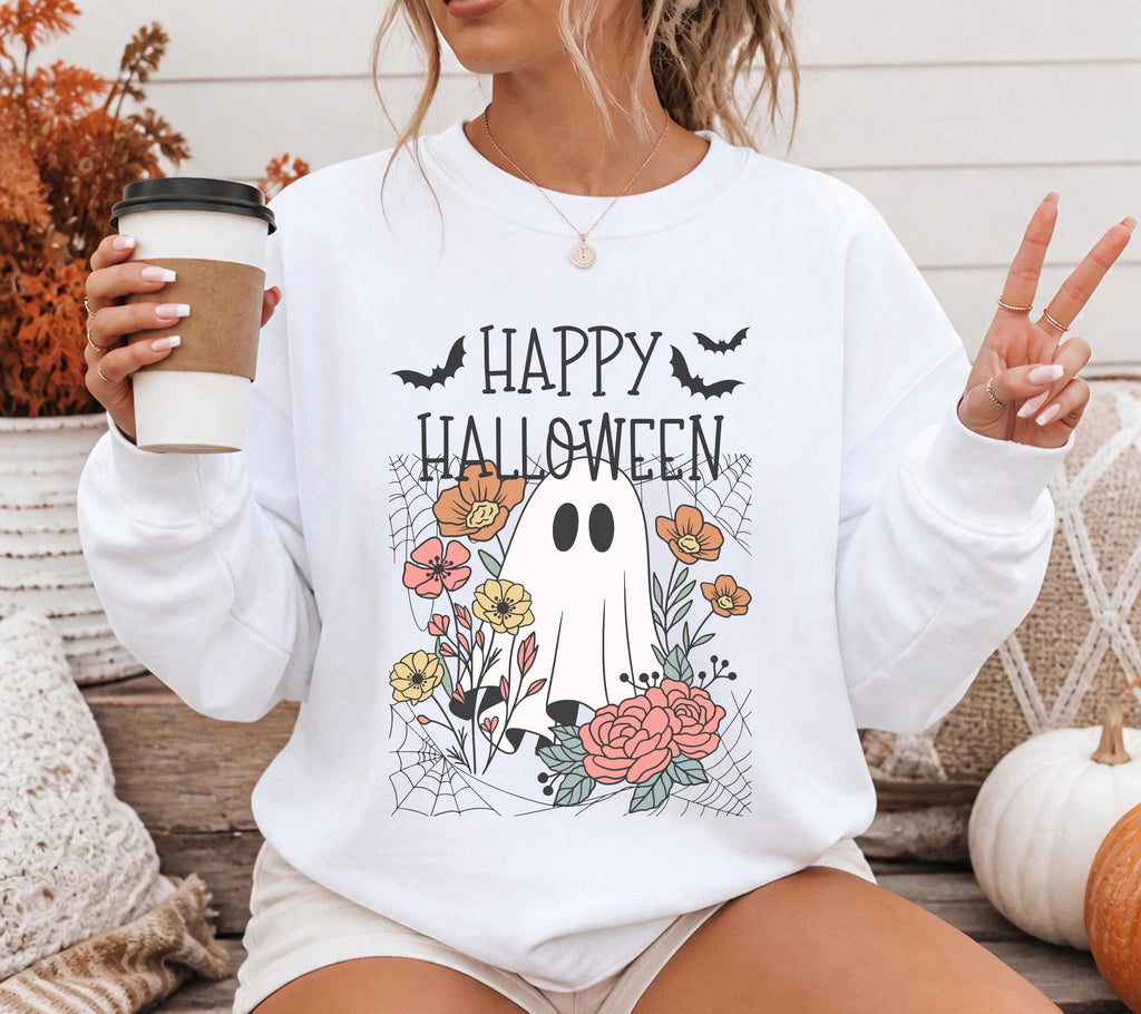 Herbst Pullover, Halloween, Damen Mode Herbst, Gemütlicher Pulli Autumn, braun, Sweatshirt herbstlich, Oversize, Geschenkidee, Gruselig
