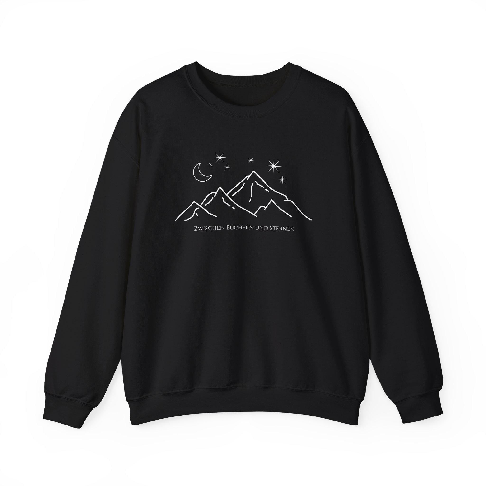 Romantasy Pullover, Bücherwurm Pullover, Geschenk für Buchliebhaber, Zwischen Büchern und Sternen, Fantasy Leser Geschenk, Leseratte, Herbst