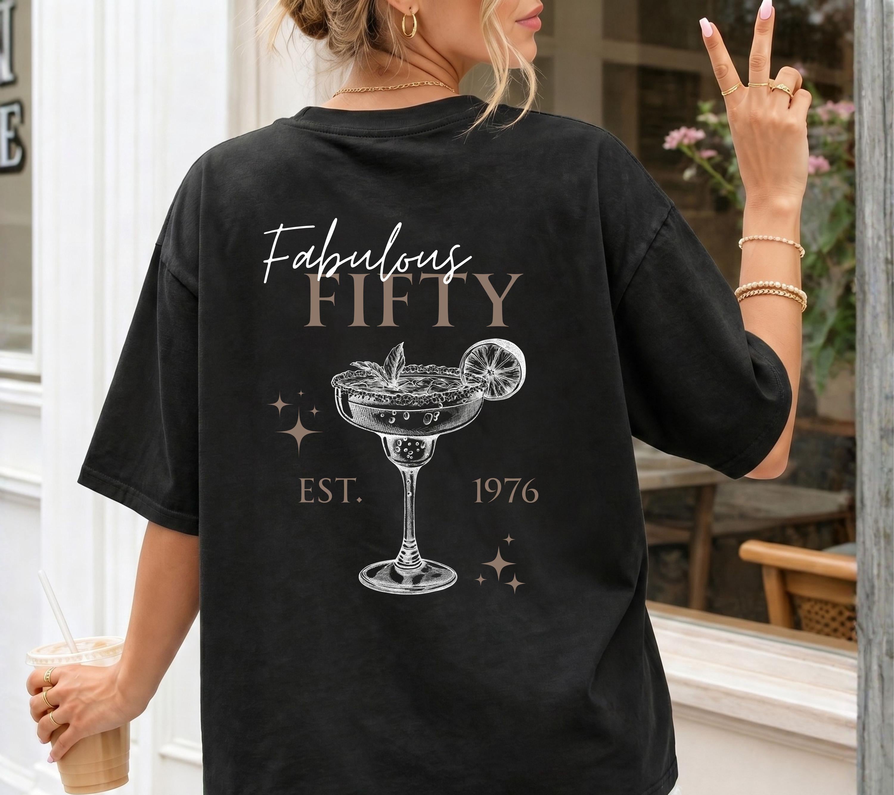 Fabulous Fifty Shirt, Geburtstag Shirt, est 1976, personalisiertes 50. Geburtstag T-Shirt, Geschenkidee Geburtstag fünfzig, 60, Birthday