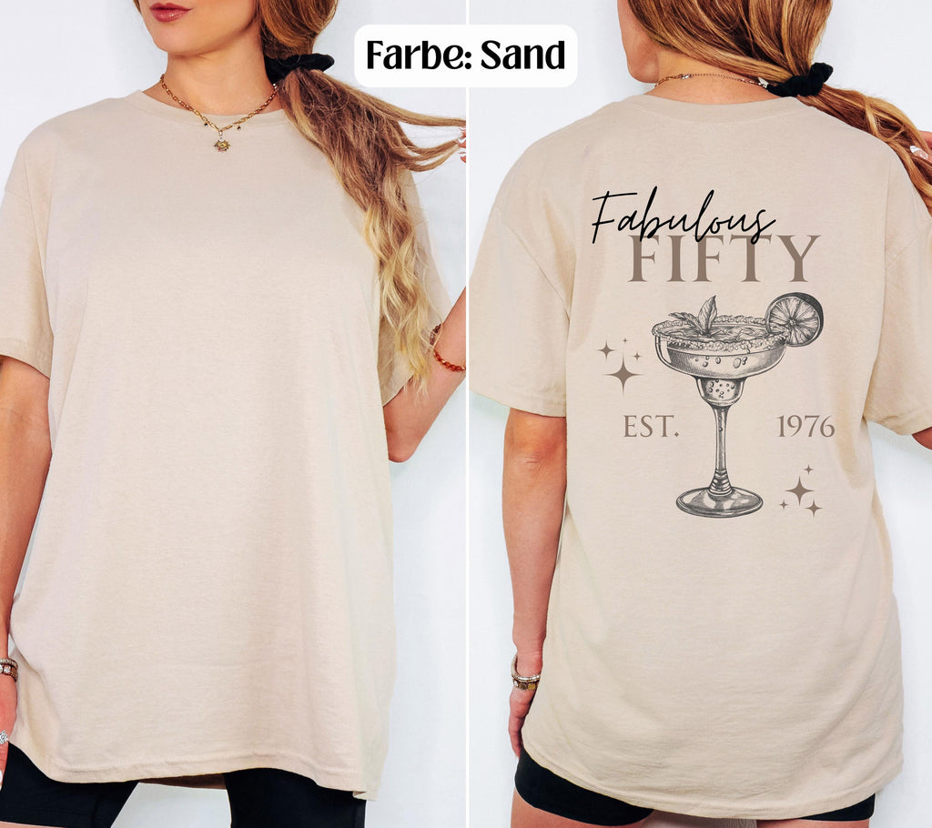 Fabulous Fifty Shirt, Geburtstag Shirt, est 1976, personalisiertes 50. Geburtstag T-Shirt, Geschenkidee Geburtstag fünfzig, 60, Birthday