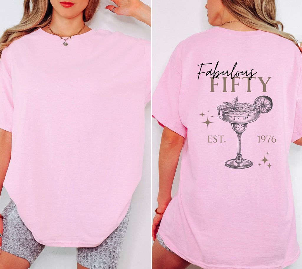 Fabulous Fifty Shirt, Geburtstag Shirt, est 1976, personalisiertes 50. Geburtstag T-Shirt, Geschenkidee Geburtstag fünfzig, 60, Birthday
