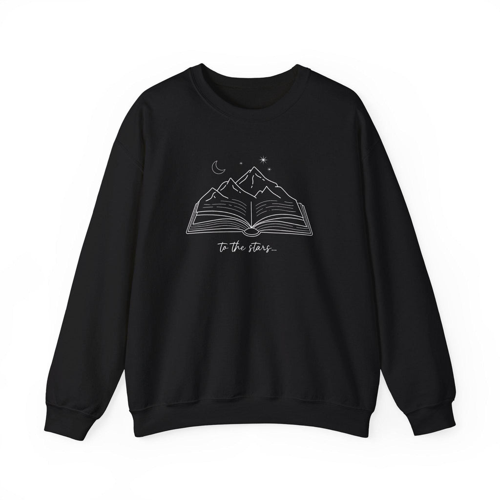 Romantasy Sweater, Geschenk fuer Buchliebhaber, Herbst, Bücherwurm Pullover, Fantasy Leser Geschenk, Zwischen Büchern und Sternen, Leseratte