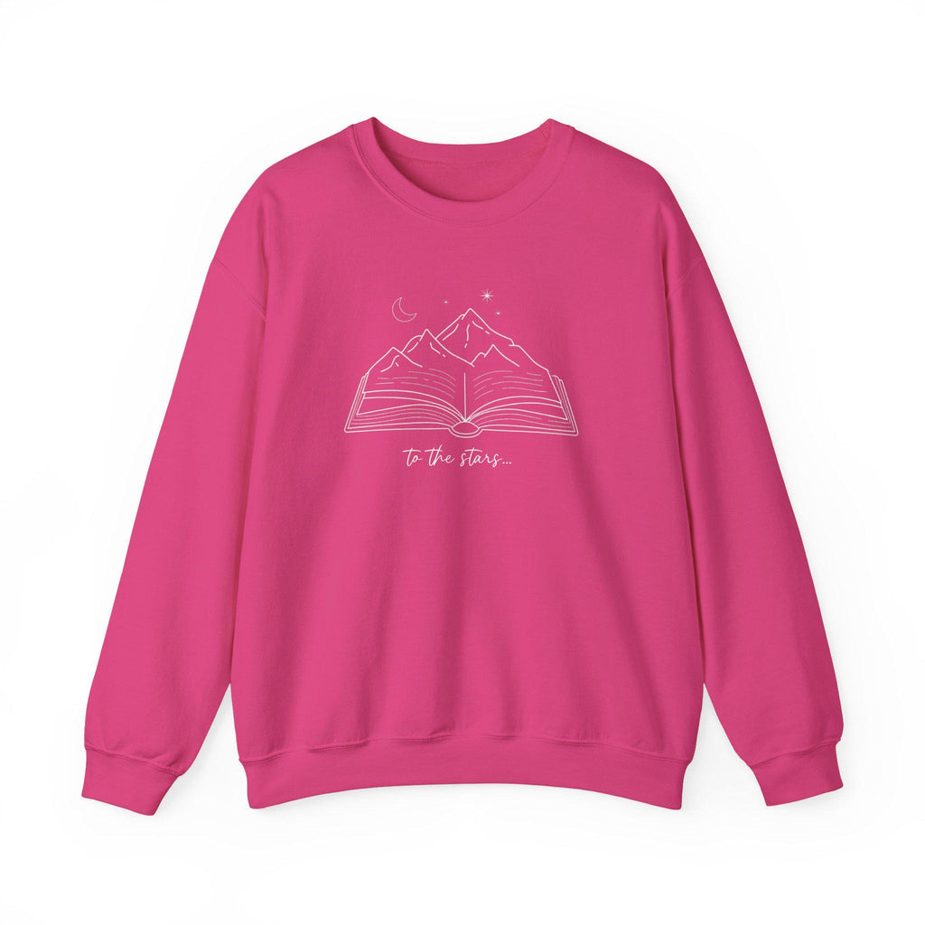 Romantasy Sweater, Geschenk fuer Buchliebhaber, Herbst, Bücherwurm Pullover, Fantasy Leser Geschenk, Zwischen Büchern und Sternen, Leseratte