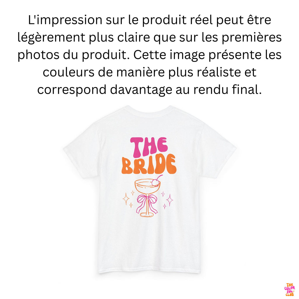 Tee Shirt EVJF | Team Bride rose orange | T-shirt enterrement de vie de jeune fille | Tenue EVJF femme | Bridal Squad | Cadeau future mariée