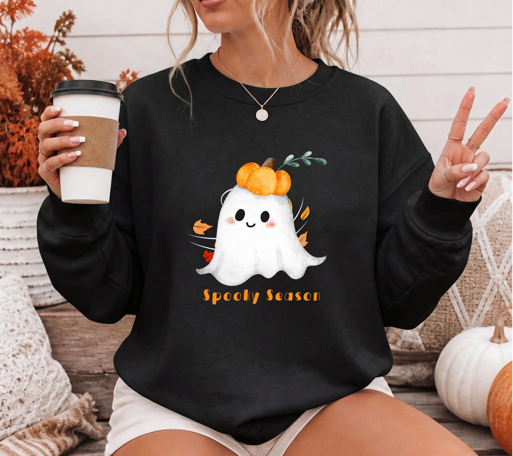 Herbst Pullover, Halloween, Damen Mode Herbst, Gemütlicher Pulli Autumn, braun, Sweatshirt herbstlich, Oversize, Geschenkidee, Gruselig
