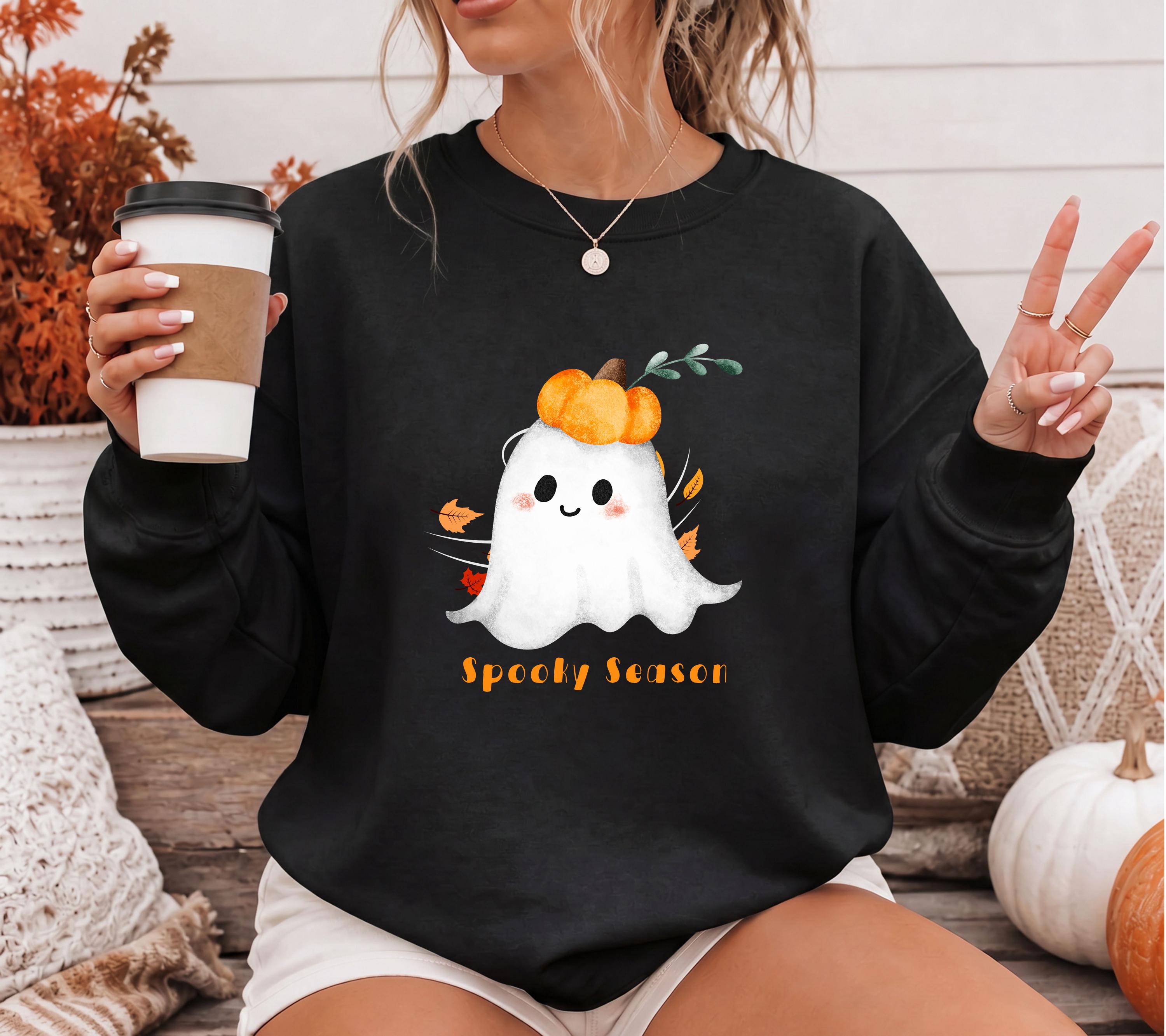 Herbst Pullover, Halloween, Damen Mode Herbst, Gemütlicher Pulli Autumn, braun, Sweatshirt herbstlich, Oversize, Geschenkidee, Gruselig
