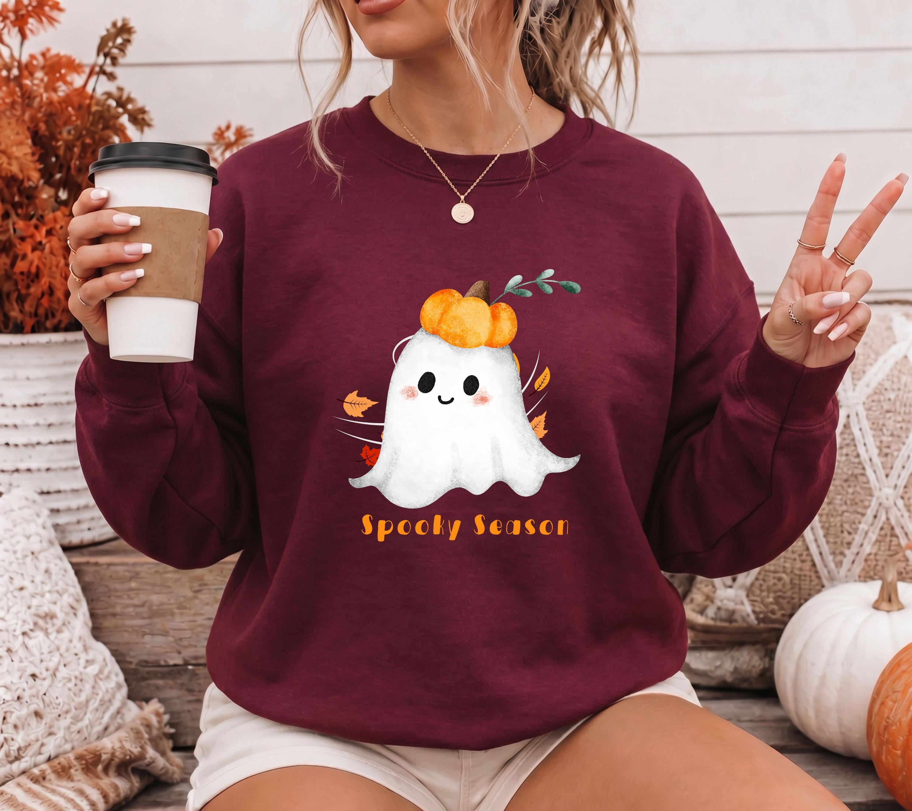 Herbst Pullover, Halloween, Damen Mode Herbst, Gemütlicher Pulli Autumn, braun, Sweatshirt herbstlich, Oversize, Geschenkidee, Gruselig