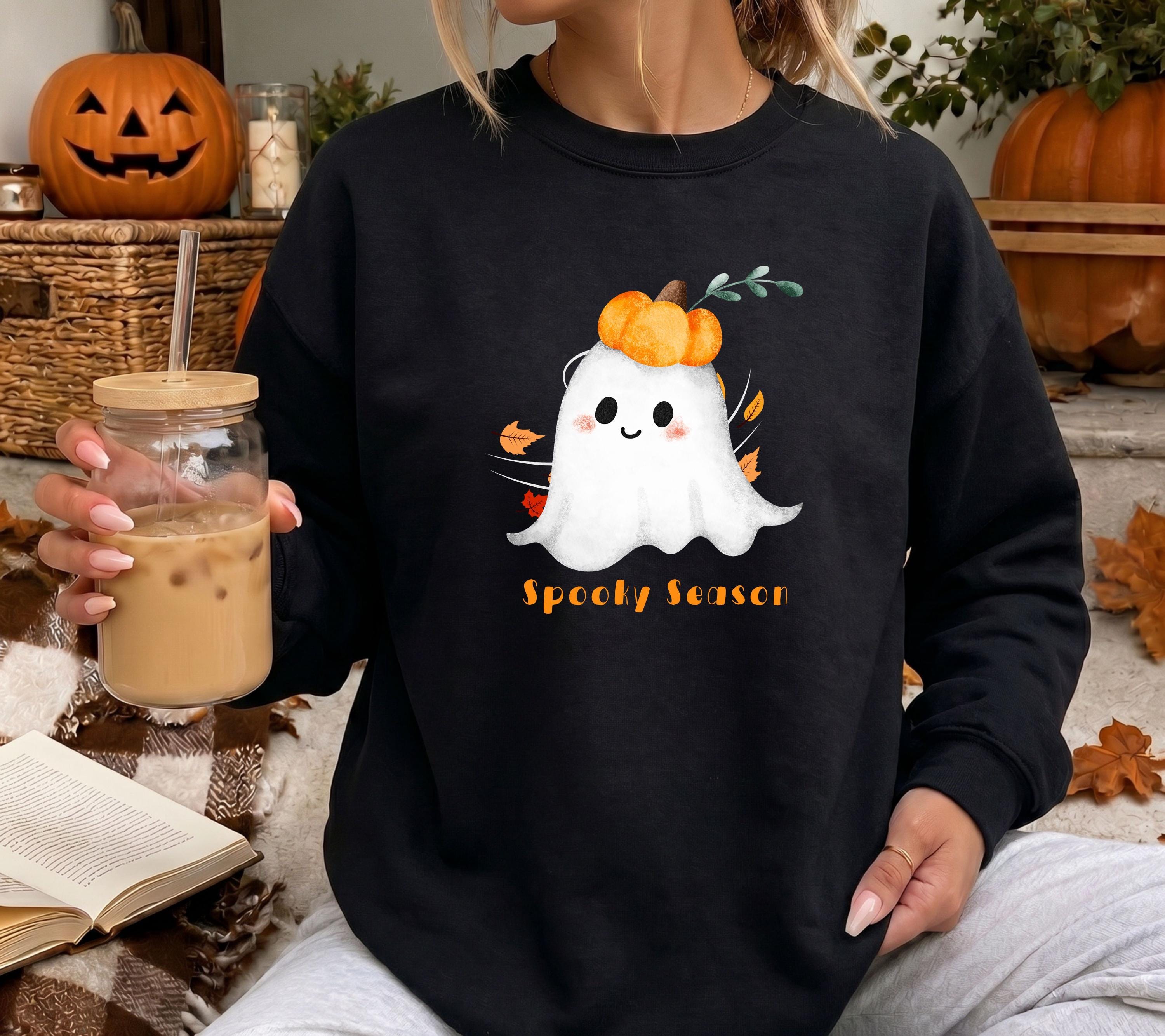 Herbst Pullover, Halloween, Damen Mode Herbst, Gemütlicher Pulli Autumn, braun, Sweatshirt herbstlich, Oversize, Geschenkidee, Gruselig