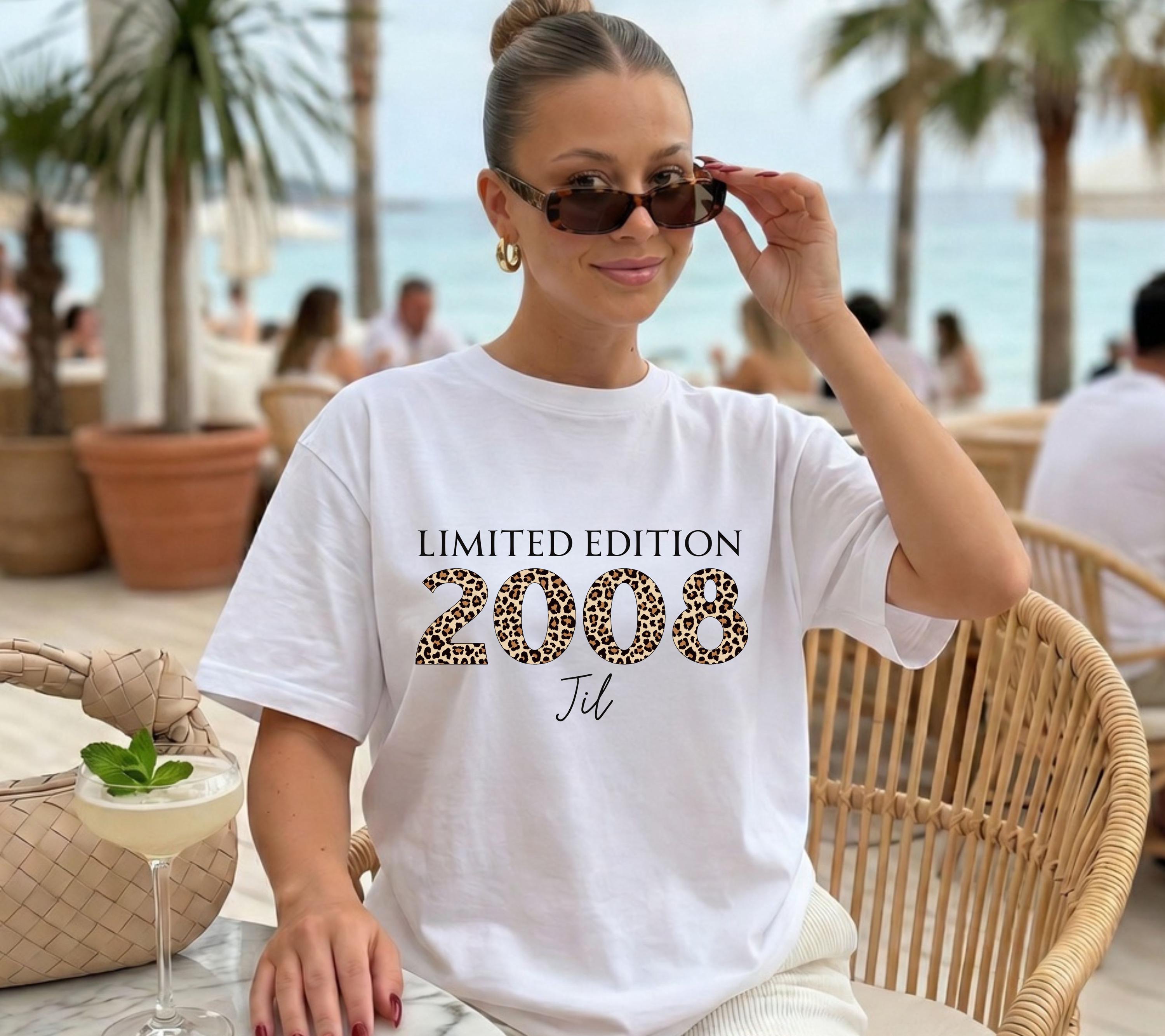 Personalisiertes Geschenk 18. Geburtstag, Geburtstagsshirt, Birthday Shirt, 18, Achtzen, Freundin, Schwester, Tochter, Leo, 2008, Limited