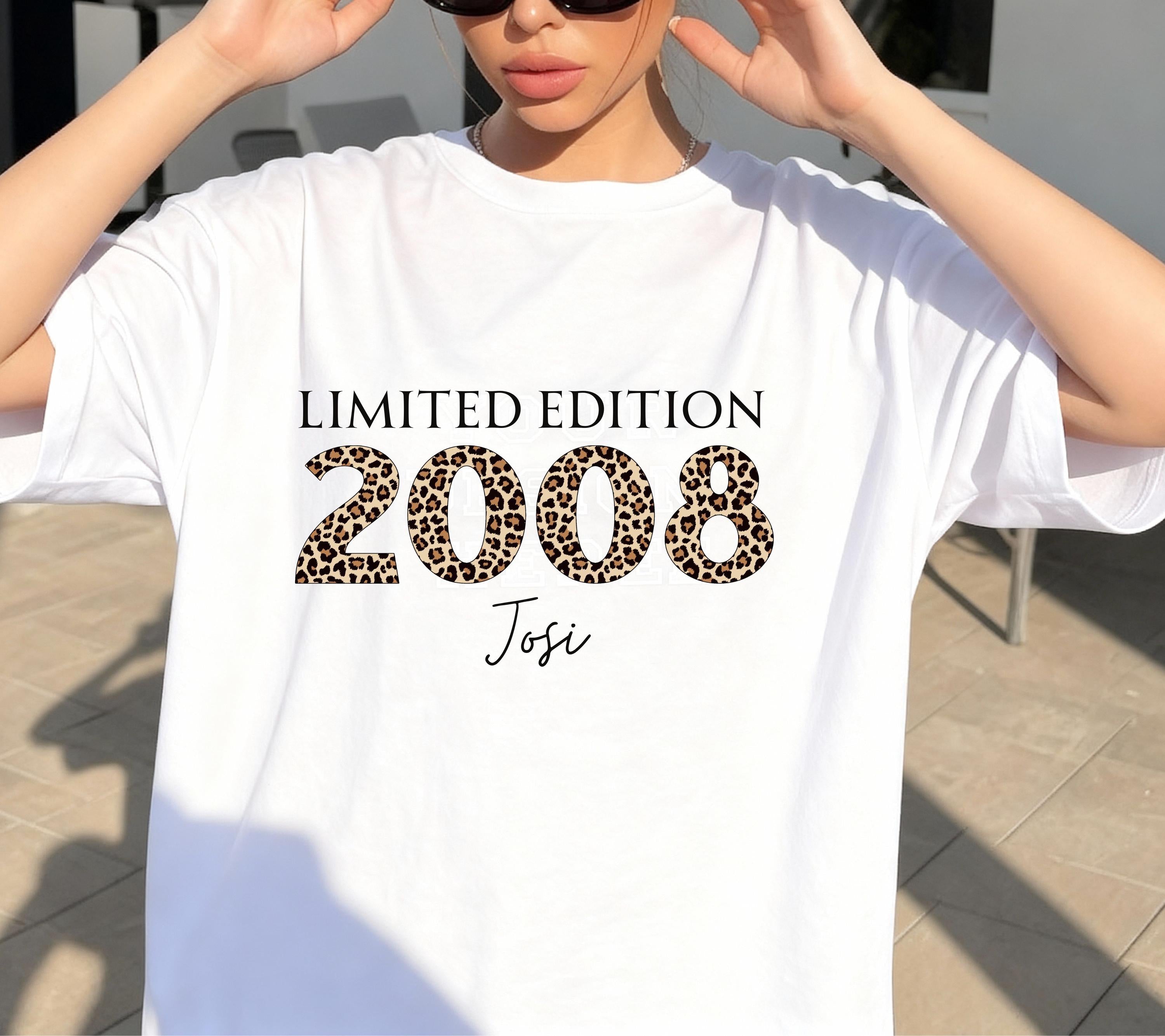 Personalisiertes Geschenk 18. Geburtstag, Geburtstagsshirt, Birthday Shirt, 18, Achtzen, Freundin, Schwester, Tochter, Leo, 2008, Limited