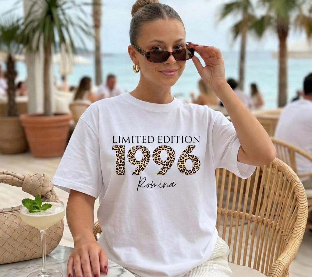 Personalisiertes Geschenk 30. Geburtstag, Geburtstags Shirt, Limited Edition 1996, Geschenkidee Geburtstag dreißig, 30 Jahre, Birthday, Name