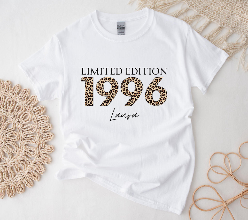 Personalisiertes Geschenk 30. Geburtstag, Geburtstags Shirt, Limited Edition 1996, Geschenkidee Geburtstag dreißig, 30 Jahre, Birthday, Name