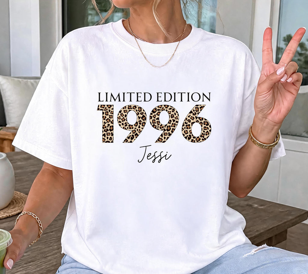 Personalisiertes Geschenk 30. Geburtstag, Geburtstags Shirt, Limited Edition 1996, Geschenkidee Geburtstag dreißig, 30 Jahre, Birthday, Name