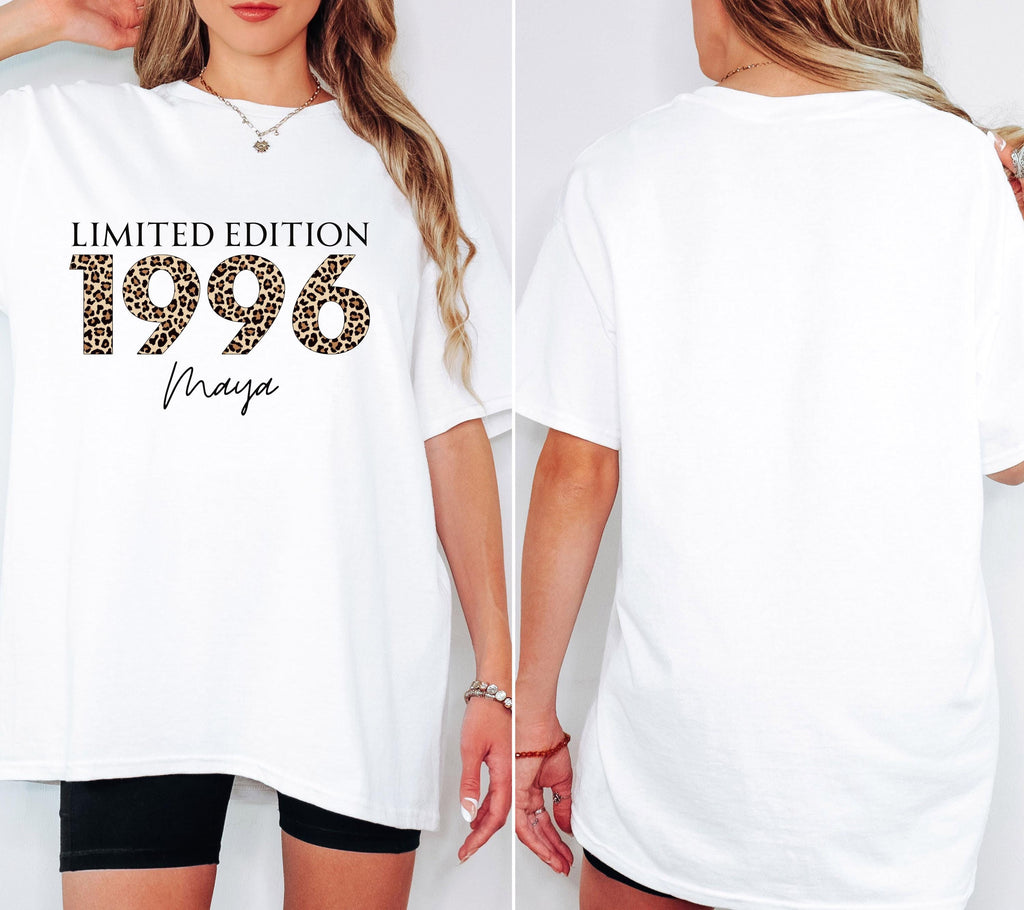 Personalisiertes Geschenk 30. Geburtstag, Geburtstags Shirt, Limited Edition 1996, Geschenkidee Geburtstag dreißig, 30 Jahre, Birthday, Name