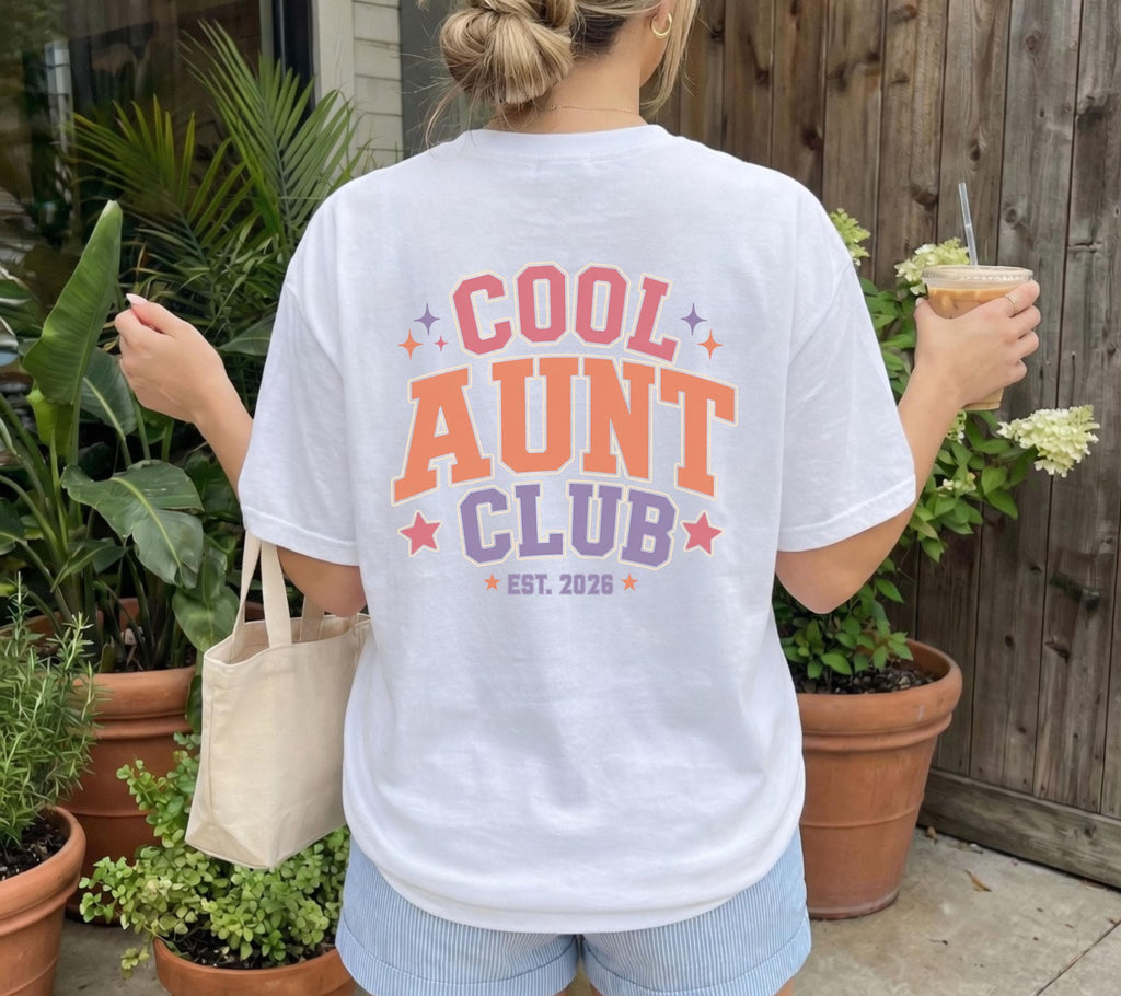 Cool Aunt Club Shirt, Geschenk für Tante, Taufpatin, Du wirst Tante, Schwangerschaft verkünden, Geschenk Schwester, Aunt Tshirt, Patin, Godi
