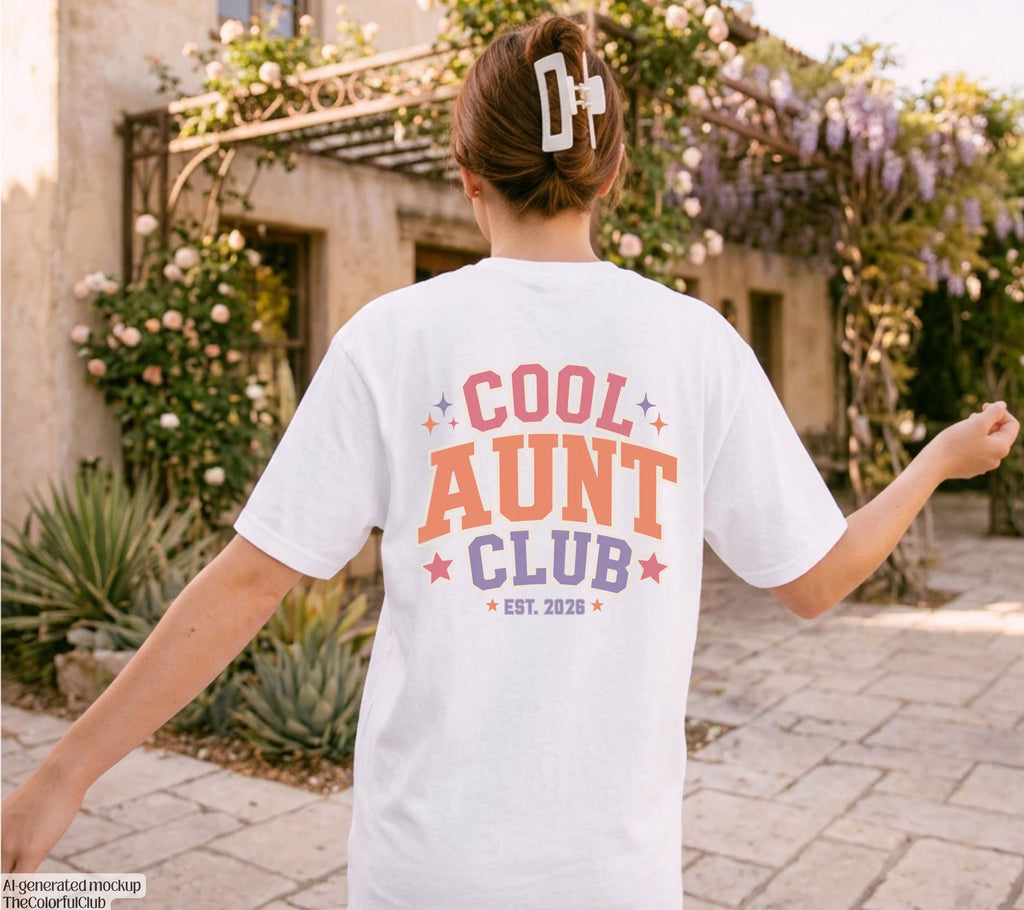 Cool Aunt Club Shirt, Geschenk für Tante, Taufpatin, Du wirst Tante, Schwangerschaft verkünden, Geschenk Schwester, Aunt Tshirt, Patin, Godi