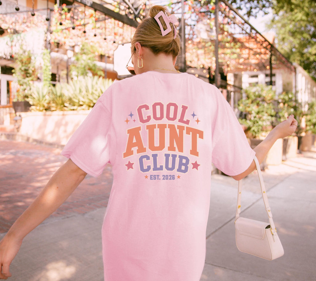 Cool Aunt Club Shirt, Geschenk für Tante, Taufpatin, Du wirst Tante, Schwangerschaft verkünden, Geschenk Schwester, Aunt Tshirt, Patin, Godi