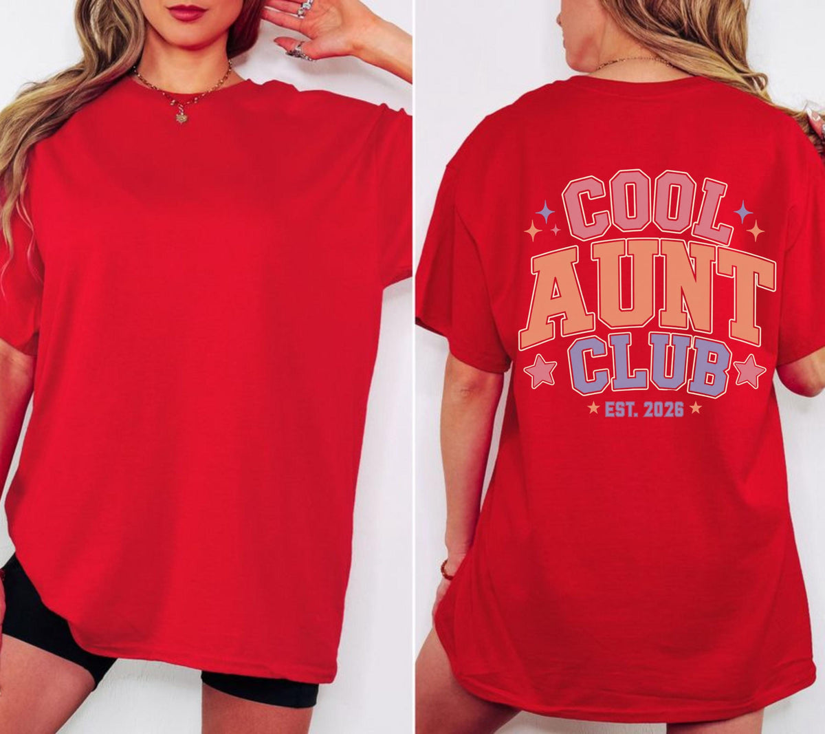 Cool Aunt Club Shirt, Geschenk für Tante, Taufpatin, Du wirst Tante, Schwangerschaft verkünden, Geschenk Schwester, Aunt Tshirt, Patin, Godi