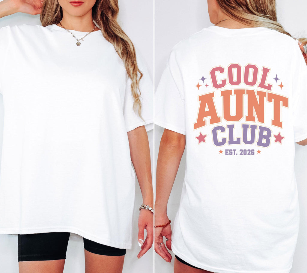 Cool Aunt Club Shirt, Geschenk für Tante, Taufpatin, Du wirst Tante, Schwangerschaft verkünden, Geschenk Schwester, Aunt Tshirt, Patin, Godi