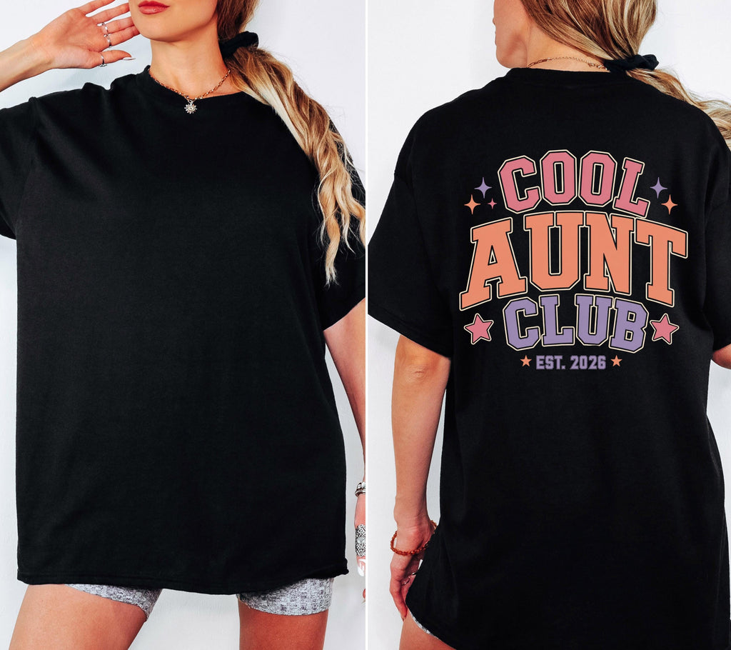 Cool Aunt Club Shirt, Geschenk für Tante, Taufpatin, Du wirst Tante, Schwangerschaft verkünden, Geschenk Schwester, Aunt Tshirt, Patin, Godi