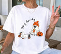 Halloween Shirt Damen, Stay Spooky Shirt, Gespenst Dackel Shirt, Gruseliges Tshirt, Geschenk Halloween, Dackel Geschenk, Herbst T-Shirt