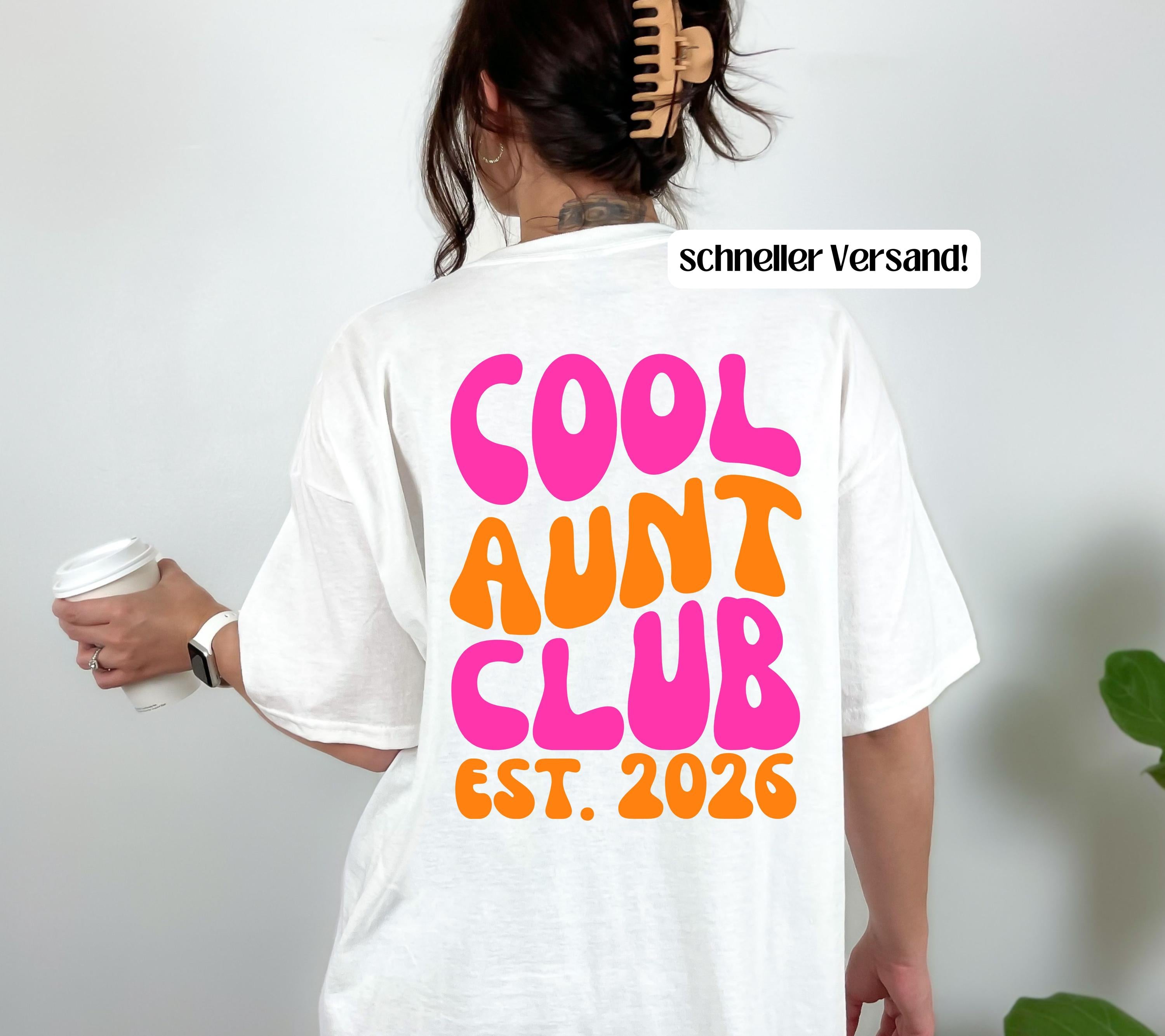 Cool Aunt Club Shirt, Geschenk für Tante, Tante Tshirt, Du wirst Tante, Schwangerschaft verkünden, Geschenk Schwester, Auntie Shirt, Patin