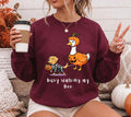 Halloween Pullover, Damen Mode Herbst, Lustiger Halloween Sweater, Gans, Hund, Kürbis, Golden Retriever, Dog Mom Geschenk, Gruselig, Idee