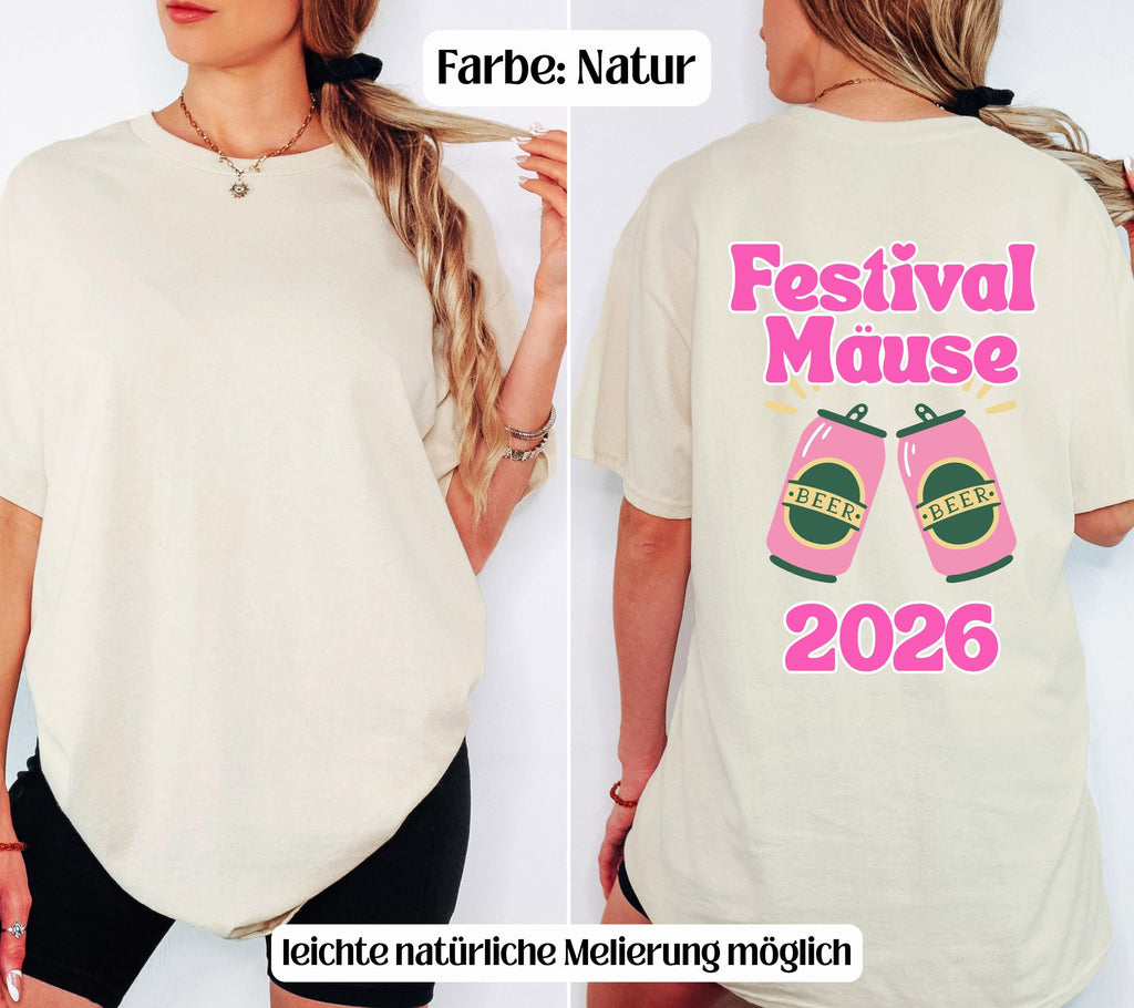 Festival Outfit Damen, Festival Shirt, Lustig, Gruppe, Frauen, Party TShirt, Bier, Freunde, Partnerlook, Gruppenreise, Merch, Kleidung, Maus