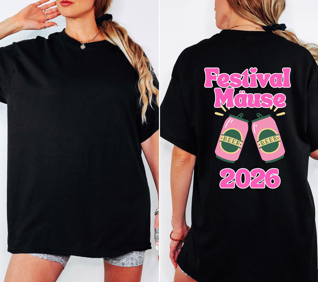 Festival Outfit Damen, Festival Shirt, Lustig, Gruppe, Frauen, Party TShirt, Bier, Freunde, Partnerlook, Gruppenreise, Merch, Kleidung, Maus