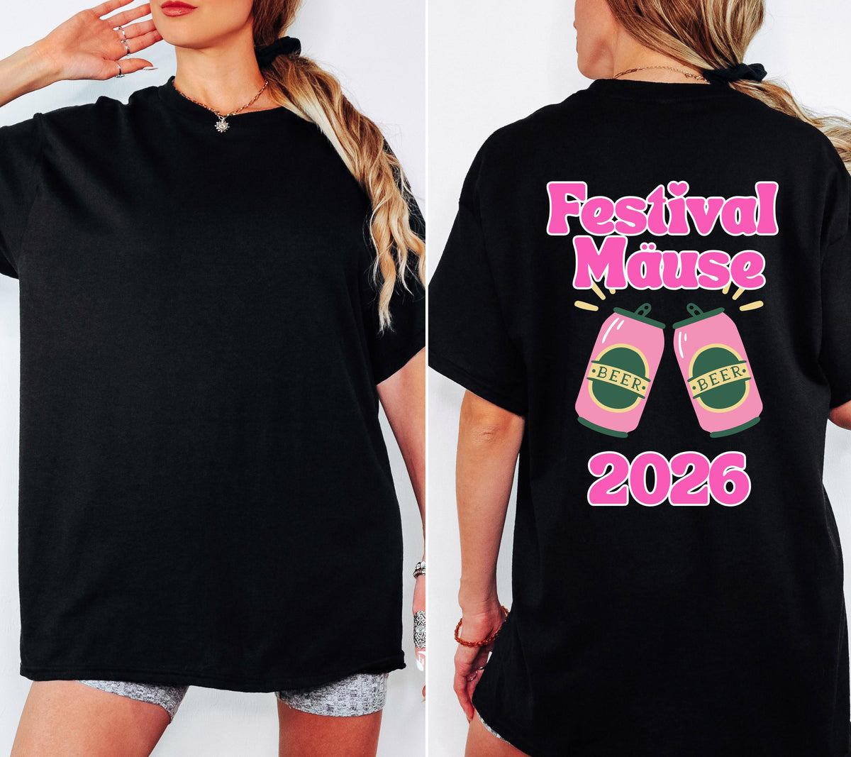 Festival Outfit Damen, Festival Shirt, Lustig, Gruppe, Frauen, Party TShirt, Bier, Freunde, Partnerlook, Gruppenreise, Merch, Kleidung, Maus