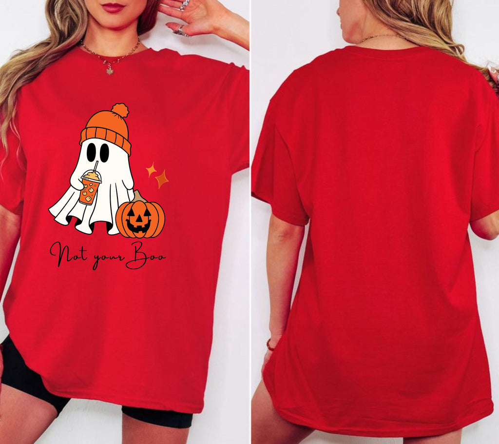 Halloween Shirt Damen – Lustiges Halloween T-Shirt, Pumpkin Spice Outfit, Spooky Shirt, Not Your Boo, Halloween Outfit, Herbst Shirt, orange