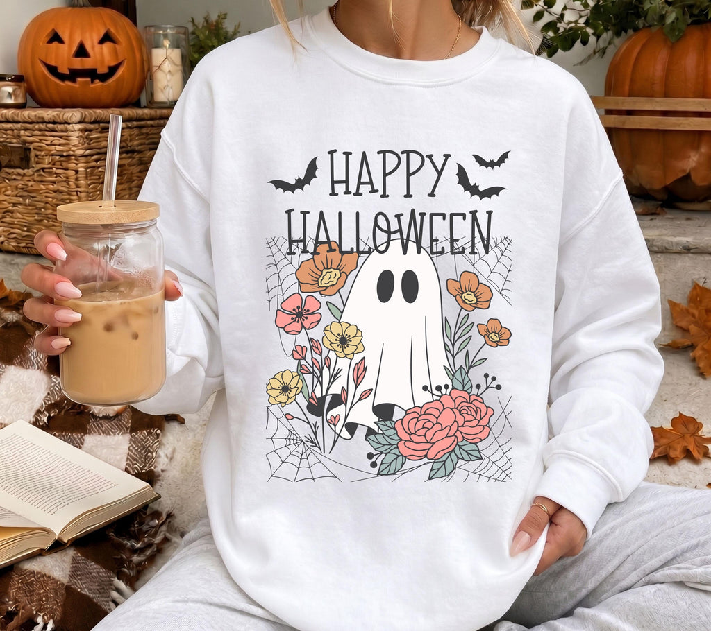Herbst Pullover, Halloween, Damen Mode Herbst, Gemütlicher Pulli Autumn, braun, Sweatshirt herbstlich, Oversize, Geschenkidee, Gruselig