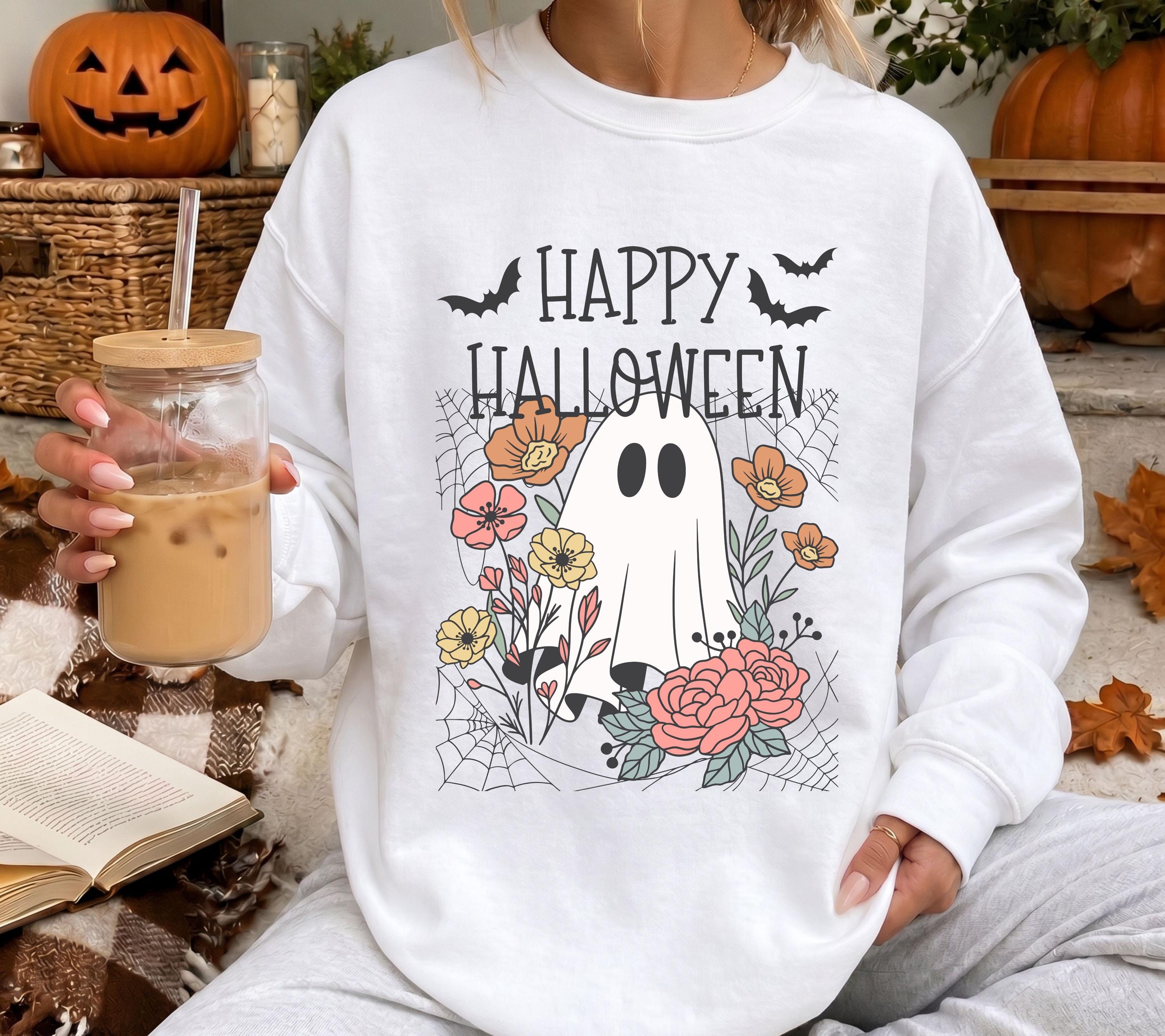 Herbst Pullover, Halloween, Damen Mode Herbst, Gemütlicher Pulli Autumn, braun, Sweatshirt herbstlich, Oversize, Geschenkidee, Gruselig